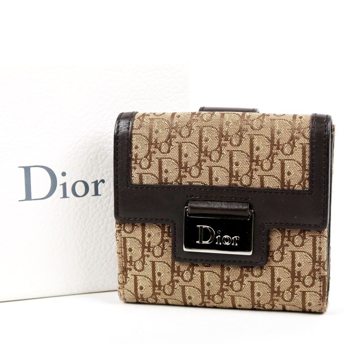 美品】Christian Dior ディオール トロッター ストリート 二つ折り財布