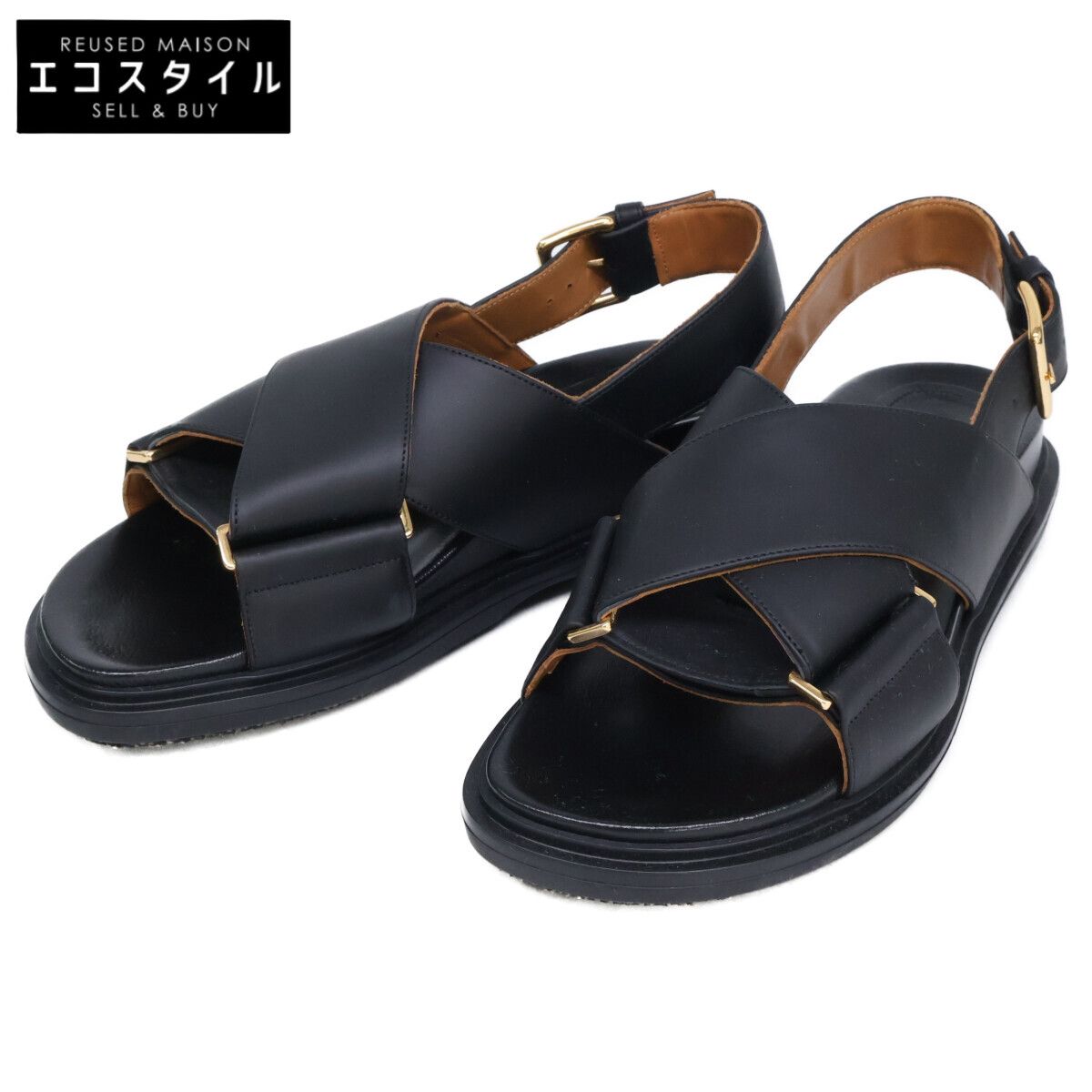 MARNI　マルニ　【新品同様】FBMS015701 クリスクロス フスベットサンダル　37