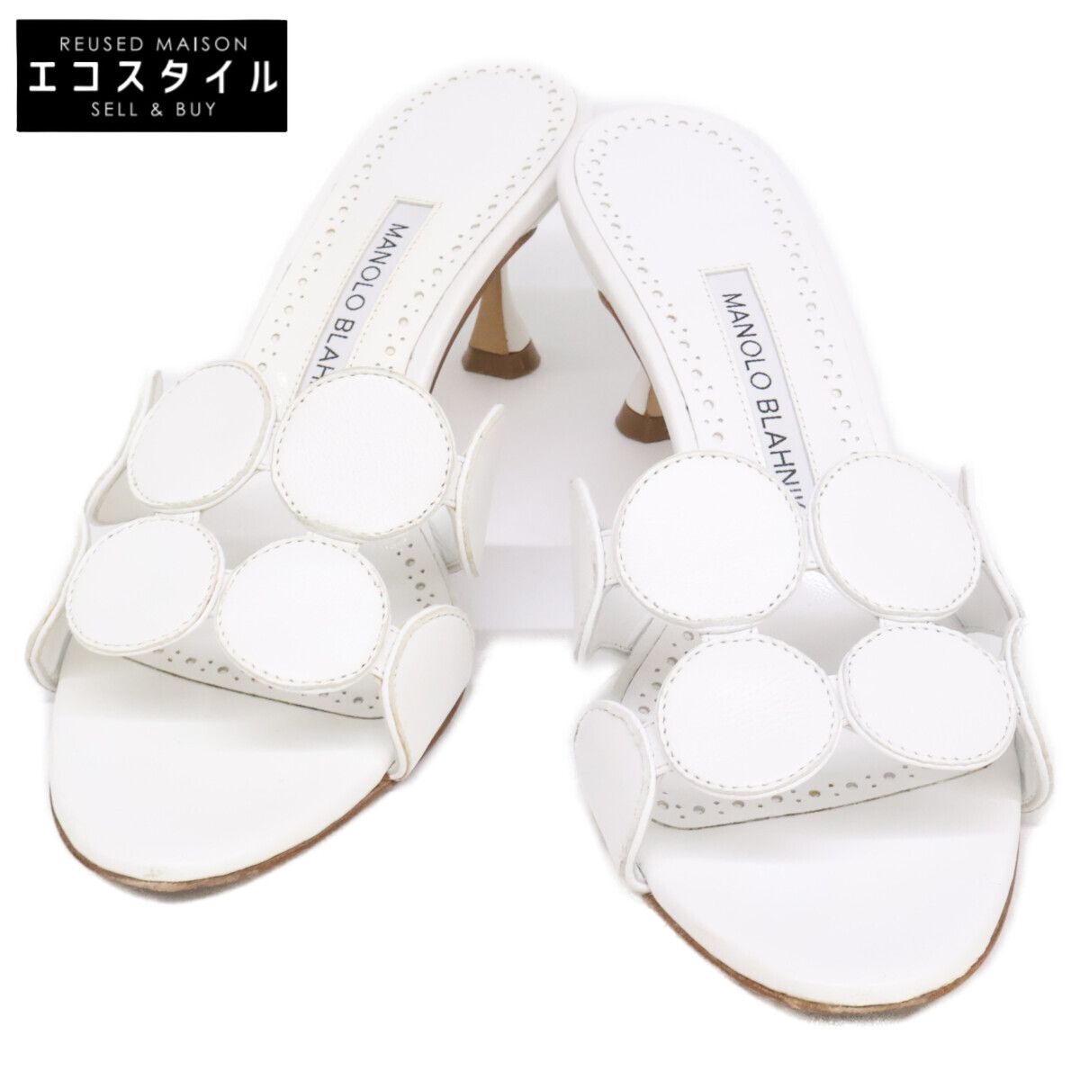 MANOLO BLAHNIK　マノロブラニク　219-0119-0010 HARIBALMU ハリバルム レザー サンダル　36