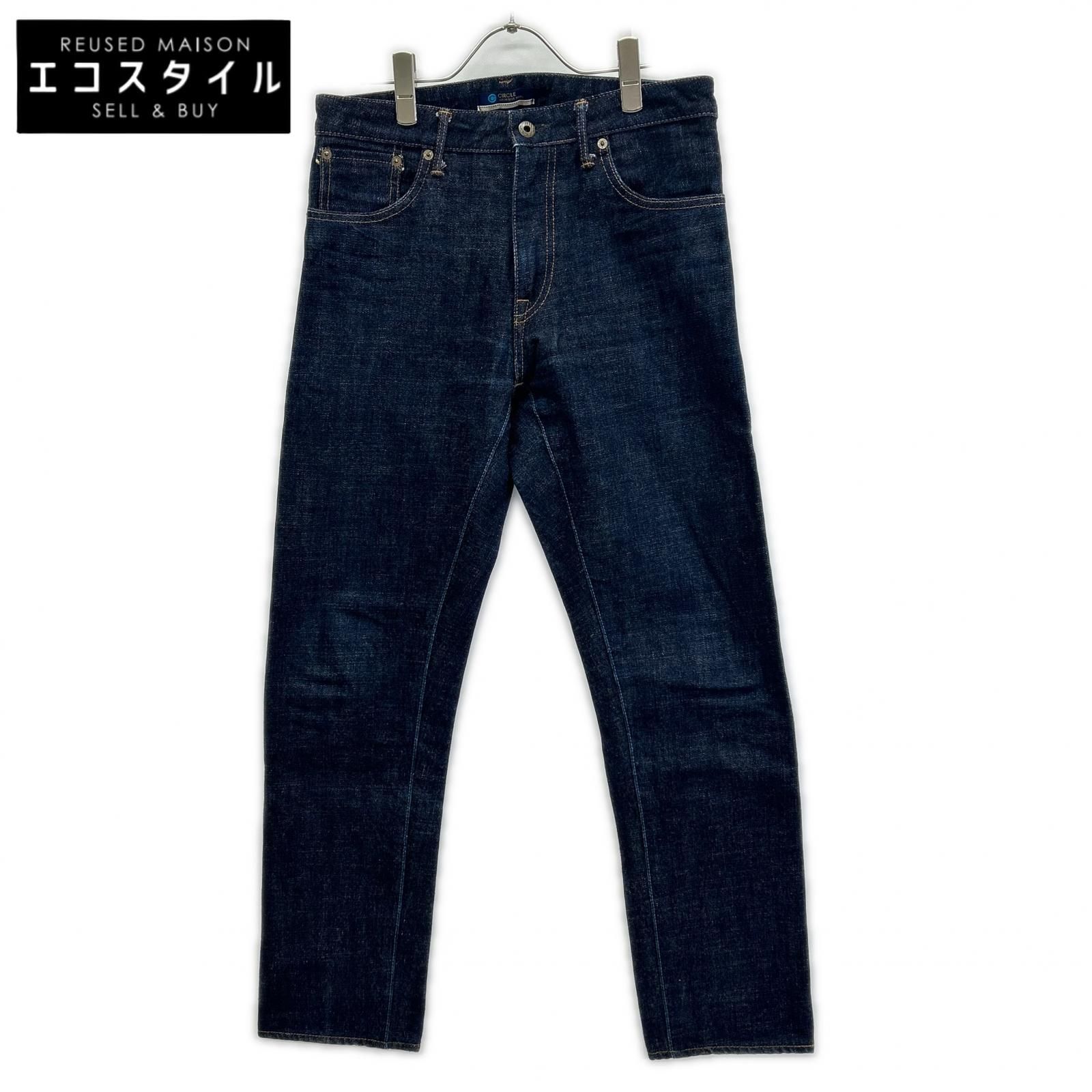 JAPAN BLUE JEANS　ジャパンブルージーンズ　J366 インディゴ CIRCLE コットン カーフレザーパッチ ジップフライ デニムパンツ　29