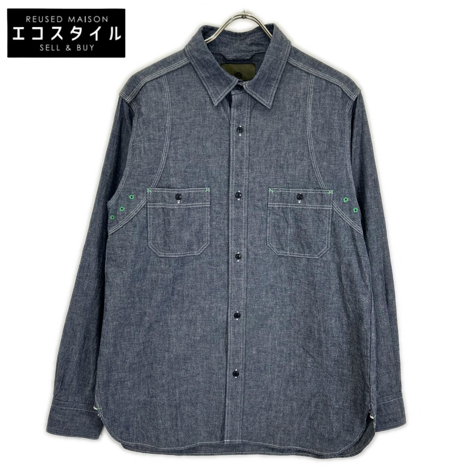 NIGEL CABOURN　ナイジェルケーボン　8055-00-10050 タンガリー NEW MEDICAL SHIRT　48