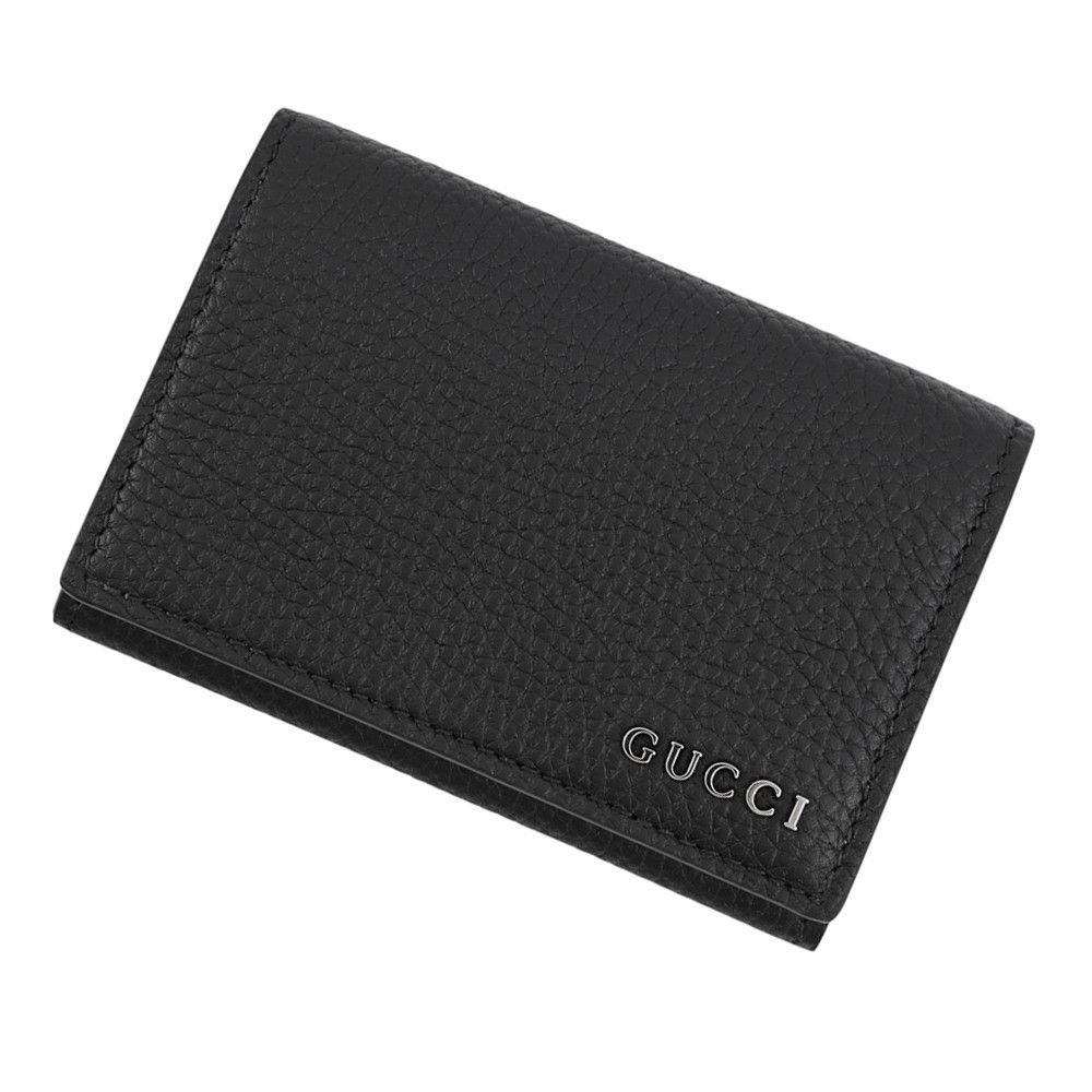 グッチ カードケース ロゴ レザー 771152 GUCCI 名刺入れ 黒