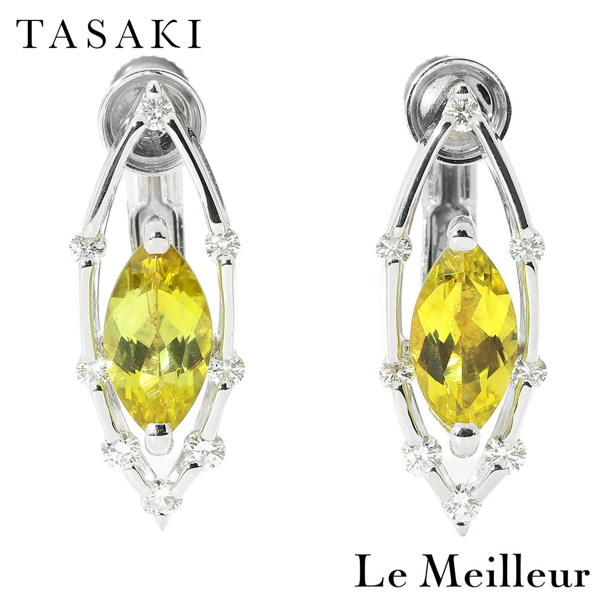 【新品仕上済】 TASAKI トルマリン 0.98ct 0.90ct ホワイトゴールド K18WG イヤリング レディース 返品OK 108,900円