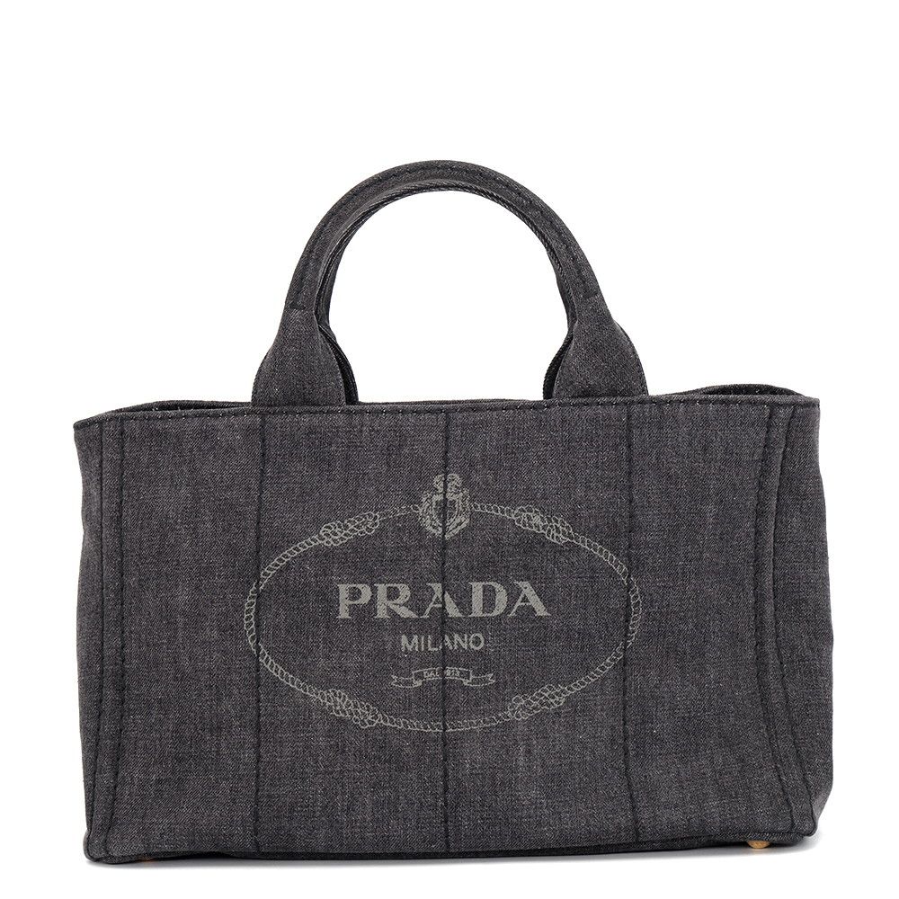 プラダ トートバッグ カナパ CANAPA ミディアム デニム 1BG642 PRADA 黒