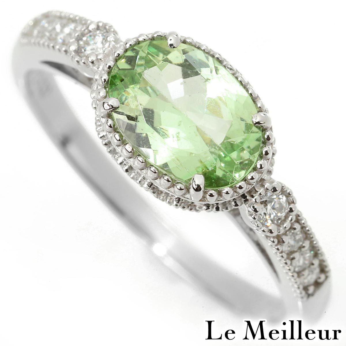 【新品仕上済】 グロシュラライトガーネット 1.103ct ダイヤモンド プラチナ Pt900 リング 12号 レディース 返品OK 58,800円
