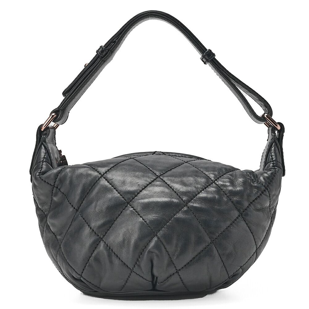 CHANEL シャネル　ラムスキン　マトラッセ　ココチャーム　ワンショルダー　黒（ローズゴールド金具） レディース バッグ 【中古】【送料無料】 102,500円