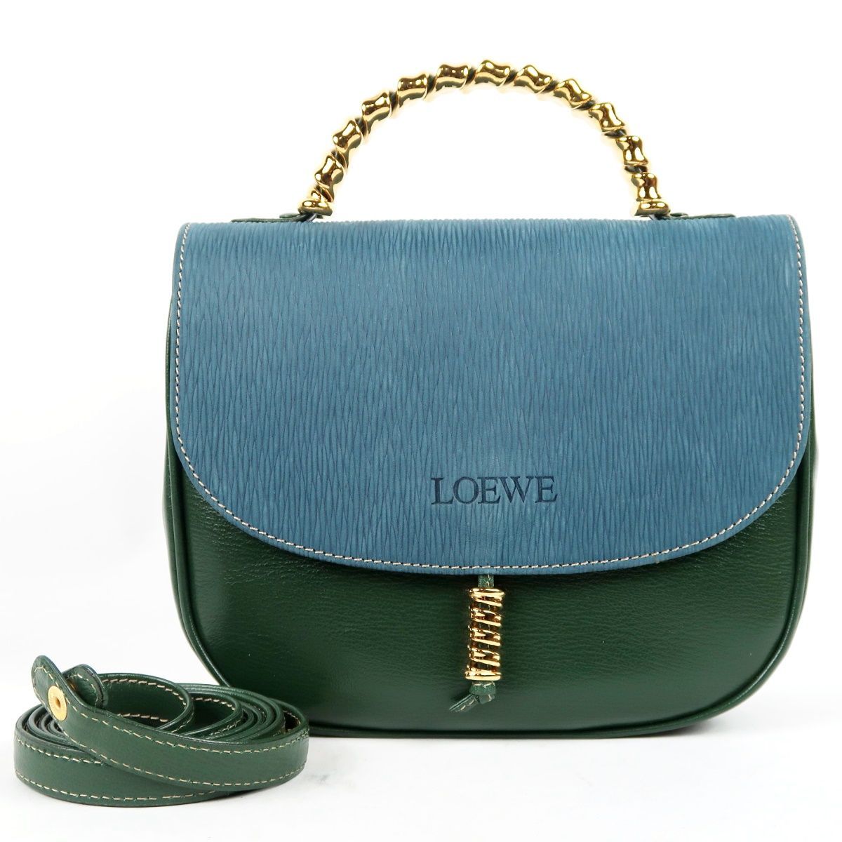 超美品】LOEWE ロエベ ベラスケス ツイスト金具 2WAYショルダー 