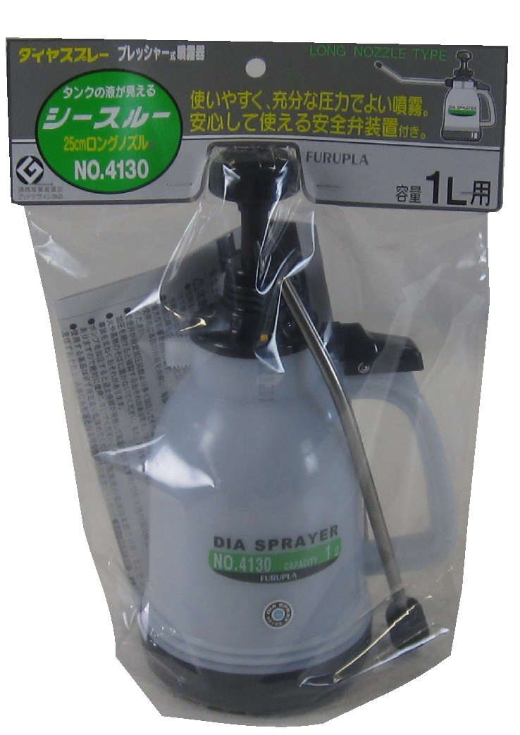 フルプラ プレッシャー式噴霧器 ニューシースルー ロングノズル 1L用 No.4130 0 27,671円