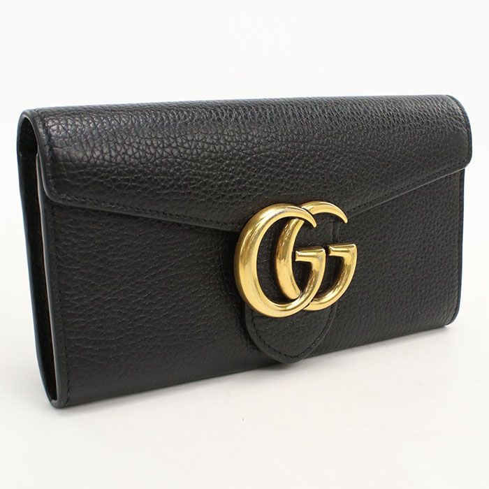 GUCCI グッチ コンチネンタルウォレット GGマーモント 779776 長財布二折 レザー【中古】 レディース