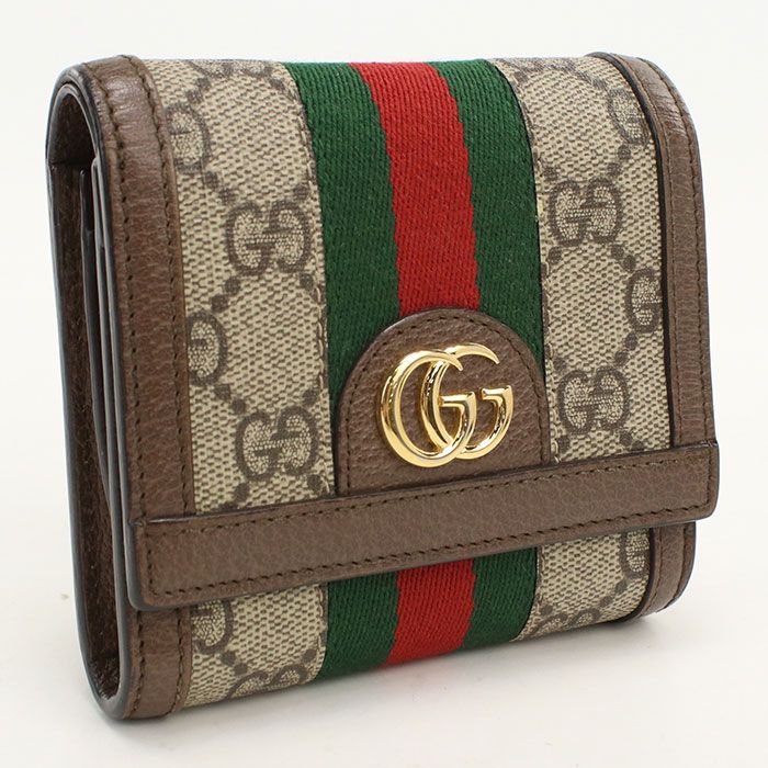 GUCCI グッチ ミディアム ウォレット オフィディア 598662 二つ折り財布 GGスプリーム【中古】 レディース