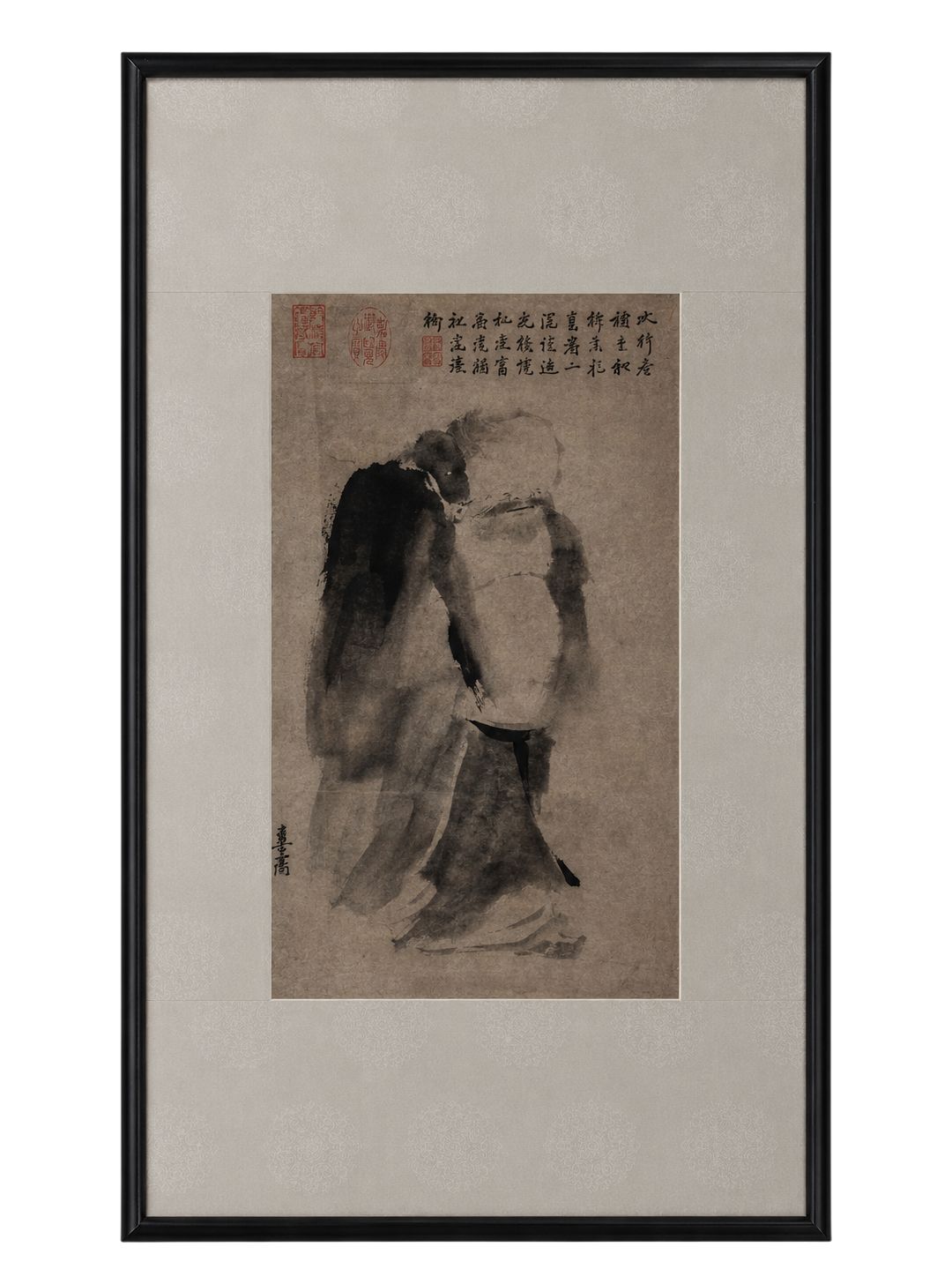 複製画 二玄社　宋梁楷 「溌墨仙人図」　額装品 10,500円