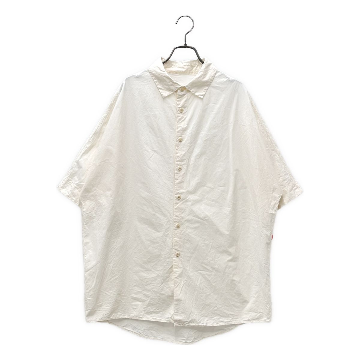 CASEY CASEY / ケーシーケーシー | 2022SS | WAGA 2 SHIRT / コットン 半袖シャツ | M | アイボリー | メンズ