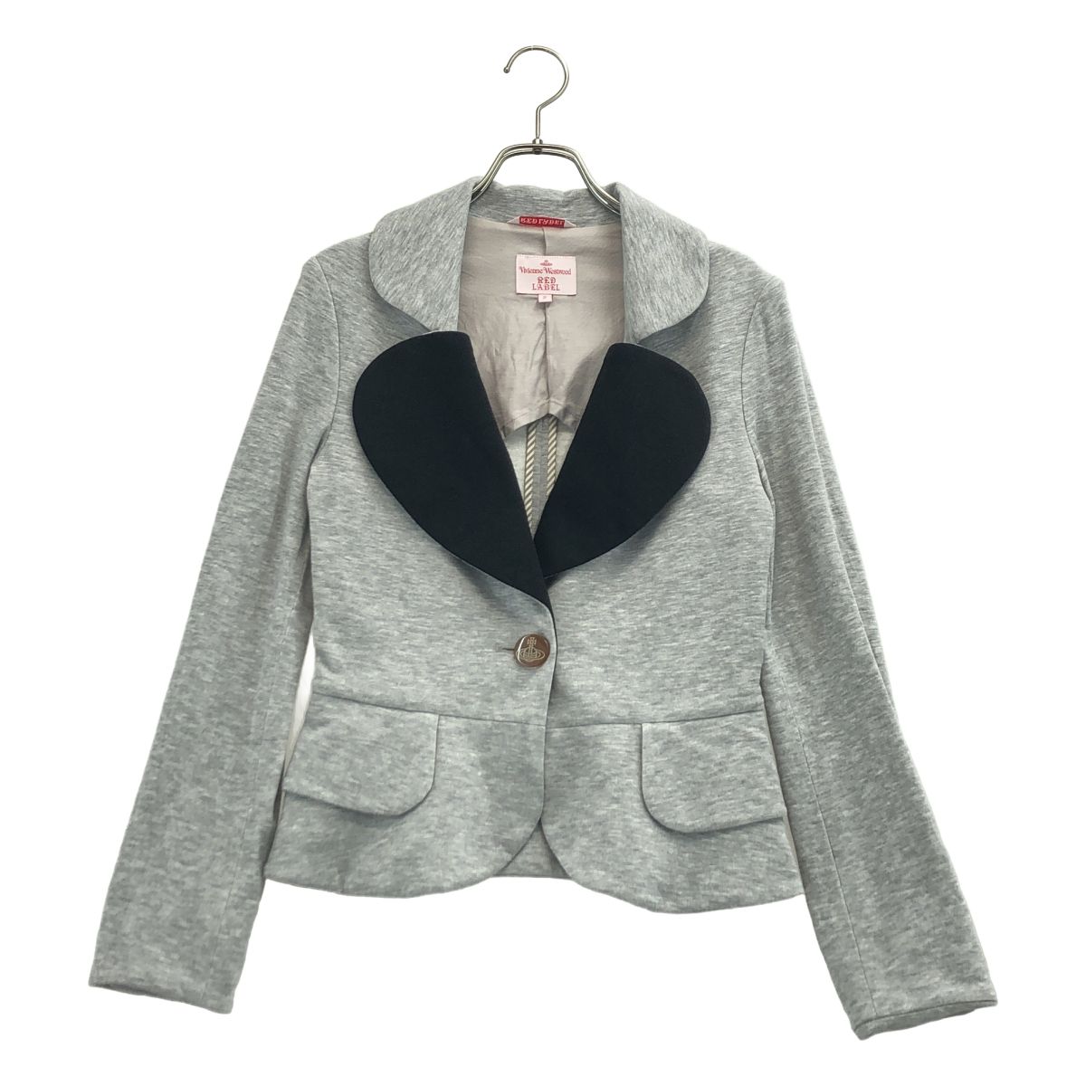 VIVIENNE WESTWOOD RED LABEL / ヴィヴィアンウエストウッドレッドレーベル | コットン スウェット ラブジャケット | 2 | グレー/ブラック | レディース