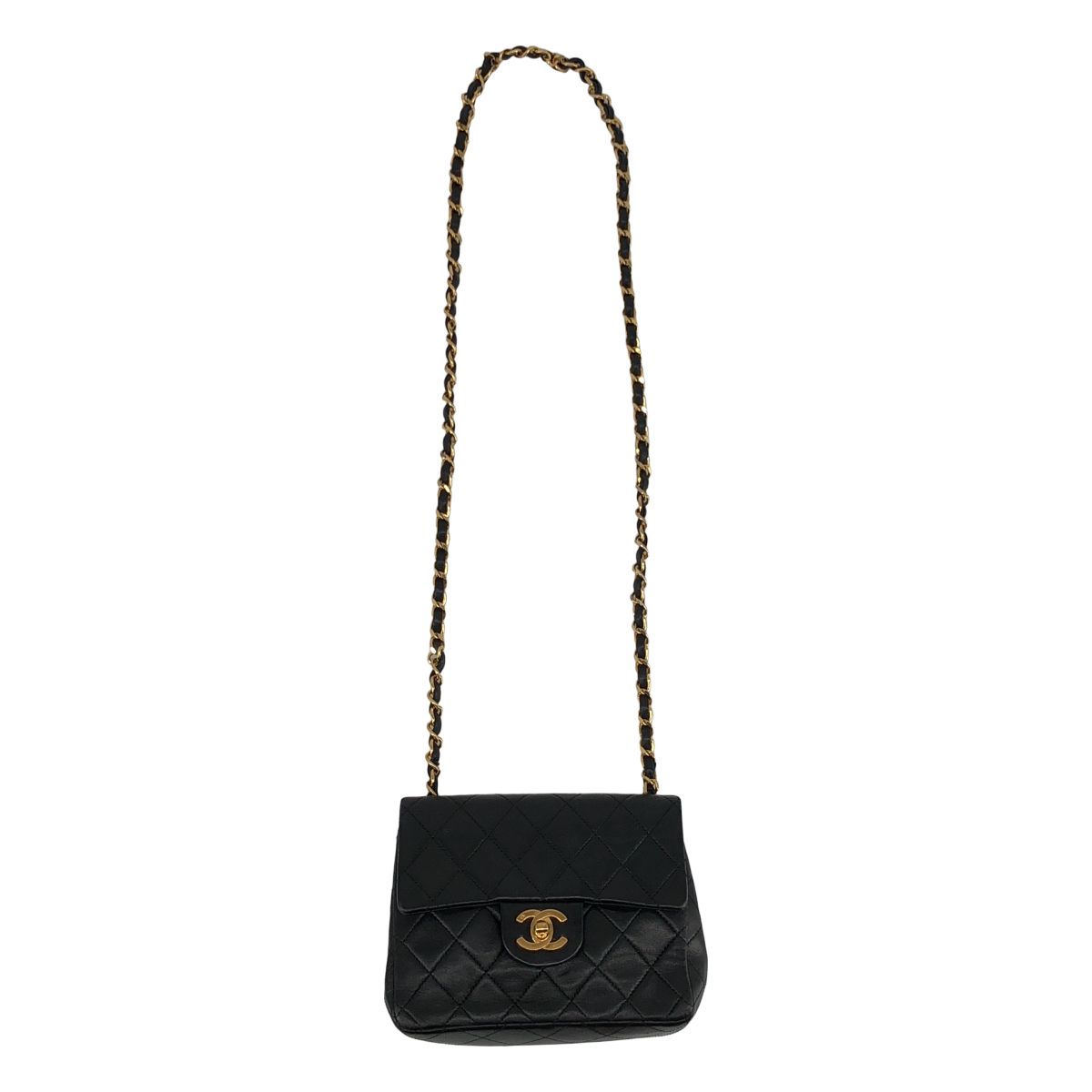 CHANEL / シャネル | 1990s | ラムスキン ミニマトラッセ チェーン ショルダーバッグ | ブラック | レディース
