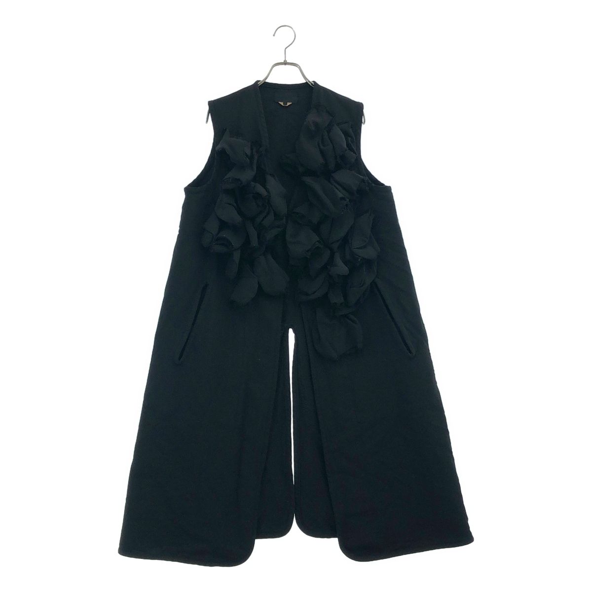 COMME des GARCONS / コムデギャルソン | モチーフドッキング ロングベスト | S | ブラック | レディース