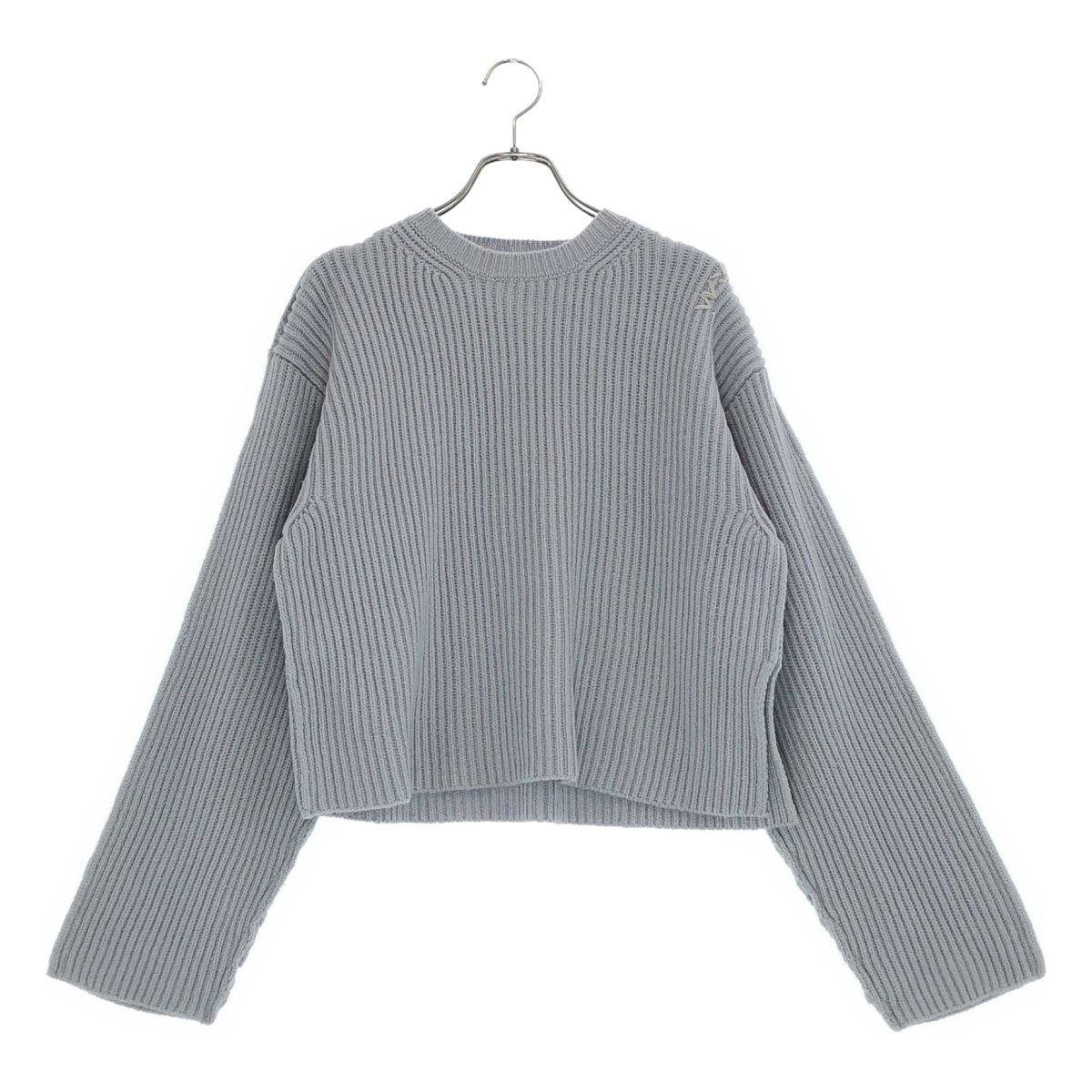 MARNI / マルニ | 2024AW | ウール リブ クルーネックニット | 38 | ライトブルー | レディース 18,502円