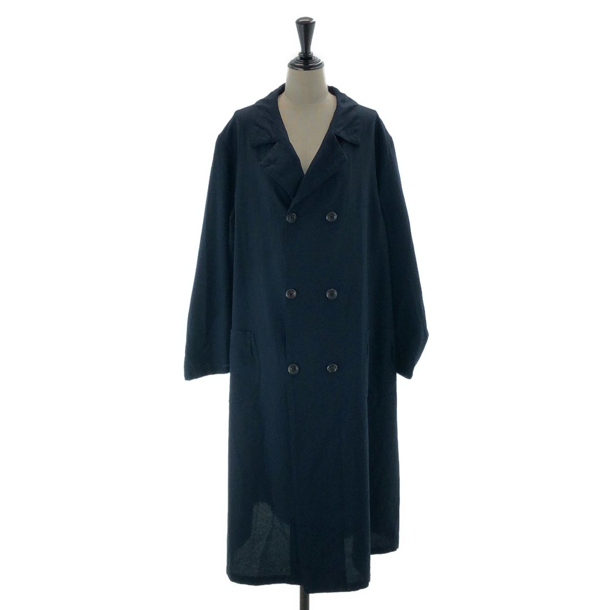 【美品】 GEOFFREY B.SMALL / ジェフリーBスモール | オーバーシルエット ダブルコート | ネイビー | レディース