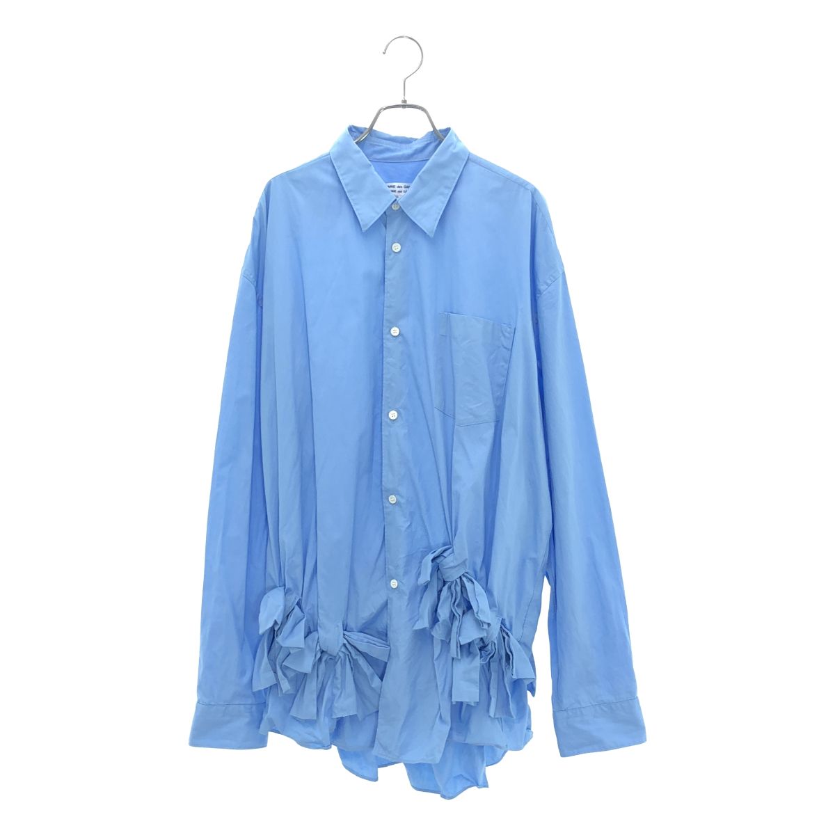 COMME des GARCONS COMME des GARCONS / コムコム | 2024SS | リボンドッキング ロングシャツ | S | ライトブルー | レディース