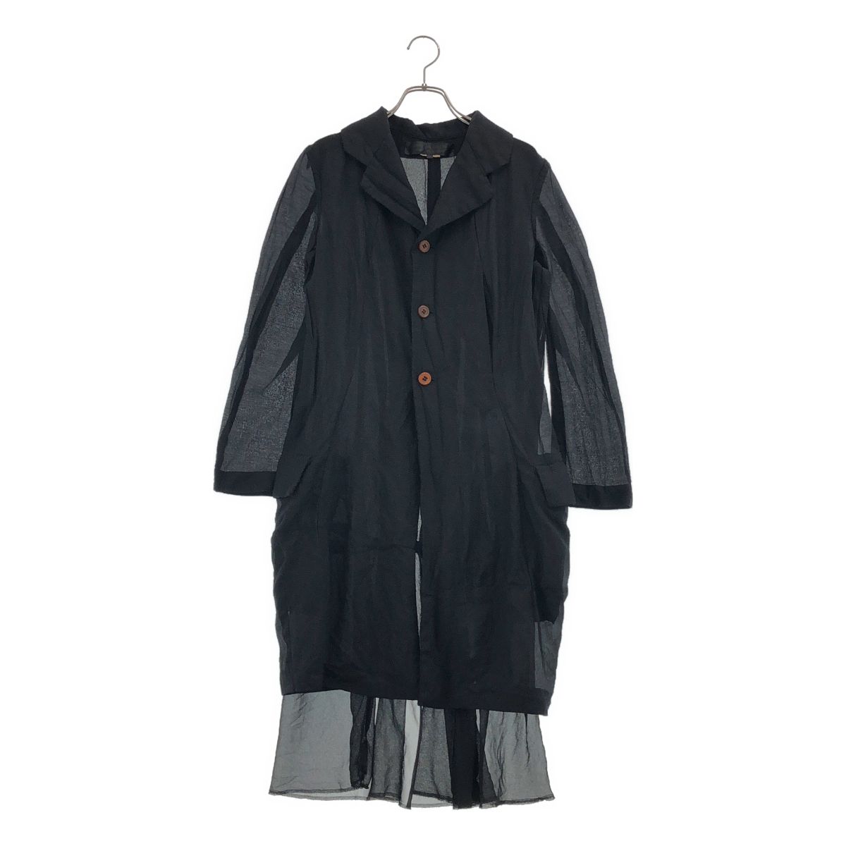 COMME des GARCONS COMME des GARCONS / コムコム | 2021SS | 製品加工 ロングジャケット | M | ブラック | レディース