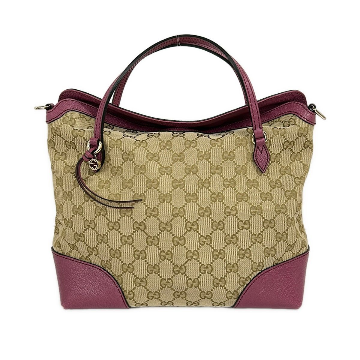 GUCCI(グッチ) トートバッグ ブリー 353120 ベージュ×ライトパープル レザー