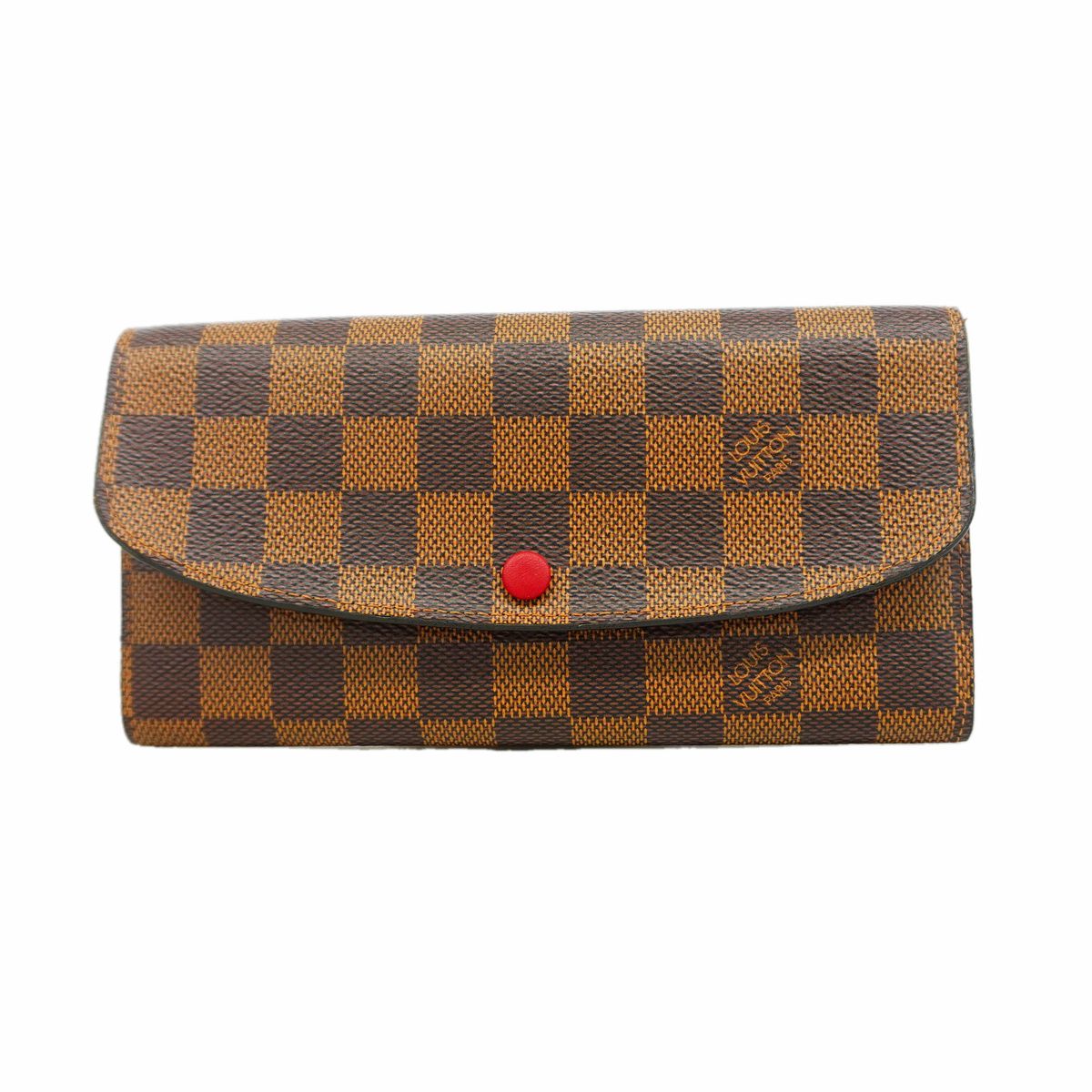 【6hc1597-k】ルイヴィトン 長財布 ダミエ ポルトフォイユエミリー N63544 ルージュ【中古】レディース 27,683円