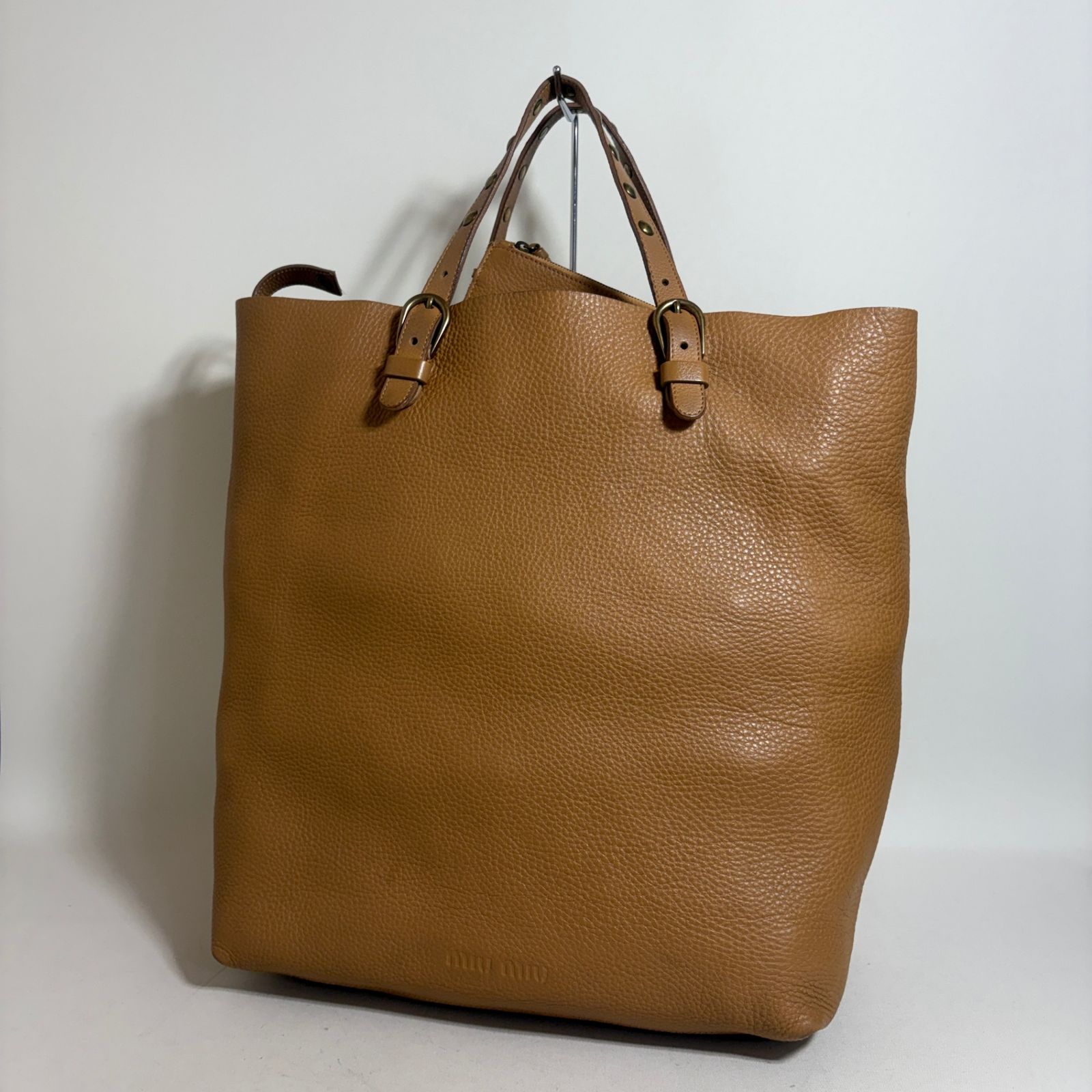 2607-235｜美品｜ミュウミュウ トートバッグ レザー ブラウン 28,470円