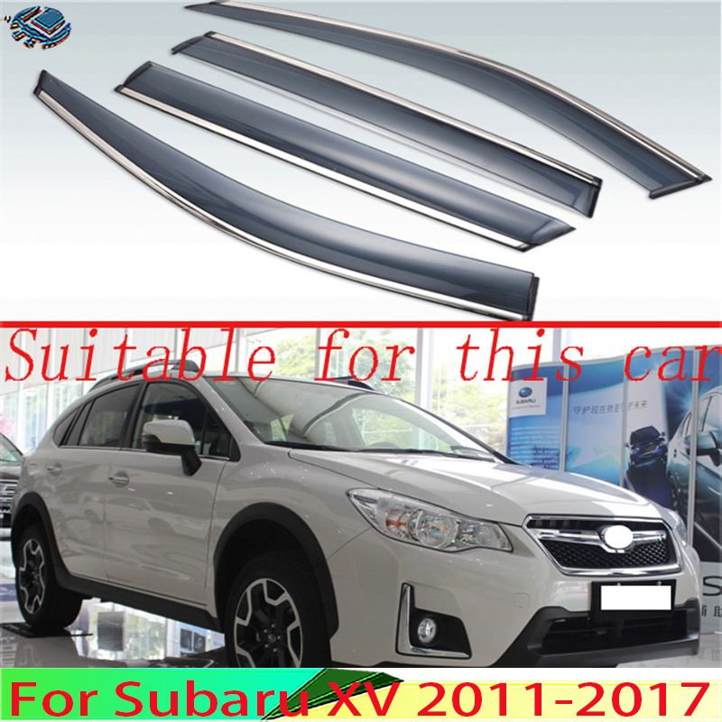 スバル XV 2011-2017 用 プラスチック外装バイザー 4個セット