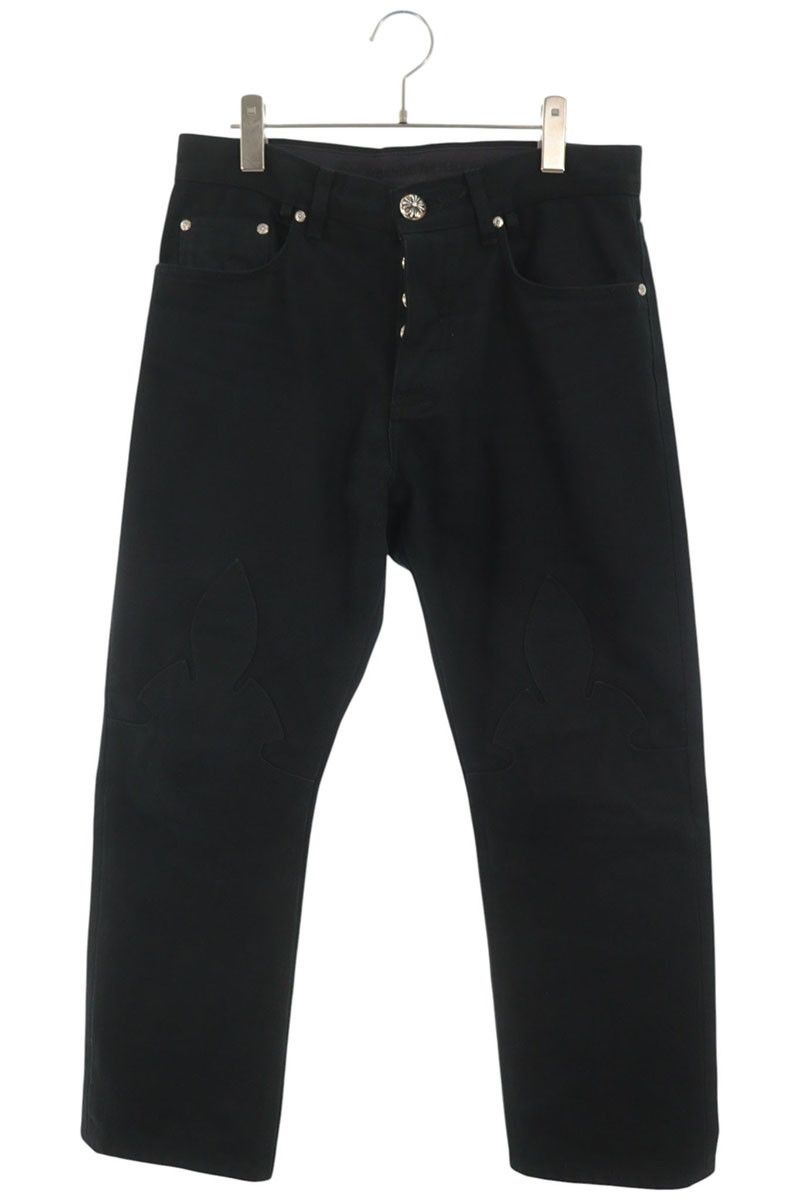 クロムハーツ JEAN SL FLEURKNEE フレアニーステッチデニムパンツ メンズ 32