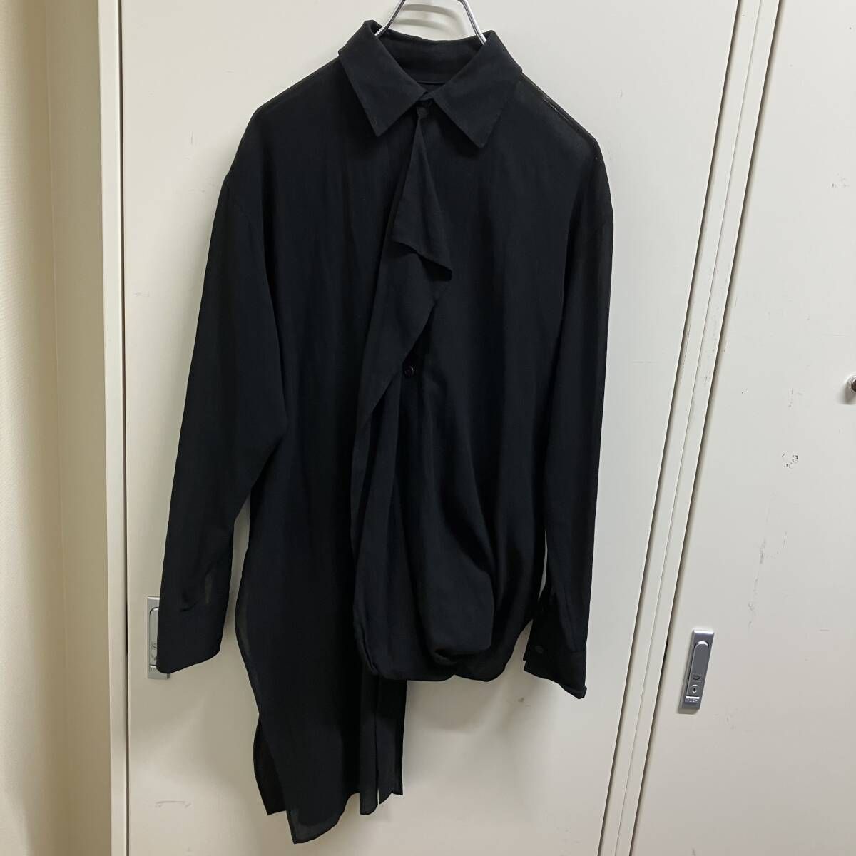 23ss YOHJI YAMAMOTO FEMME LADY’S Layered Chiffon Blouse FZ-B09-003 サイズ:1 ブラック ヨウジヤマモトファム