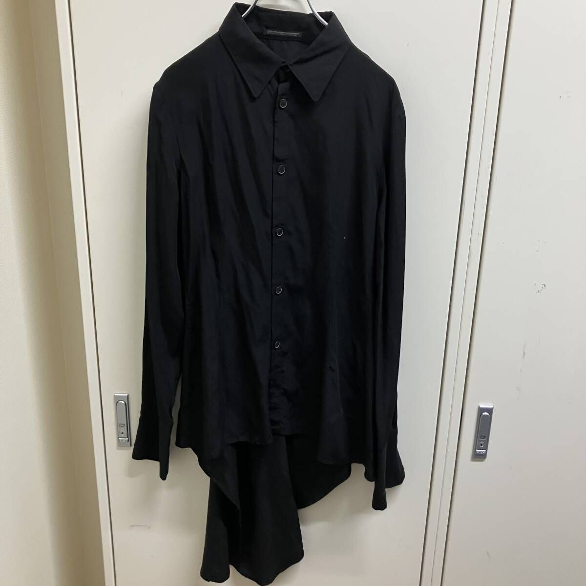 24aw YOHJI YAMAMOTO LADY’S CELLULOSE POPLIN SAILOR CUTTING BLOUSE FO-B60-200 サイズ:2 ブラック ヨウジヤマモト