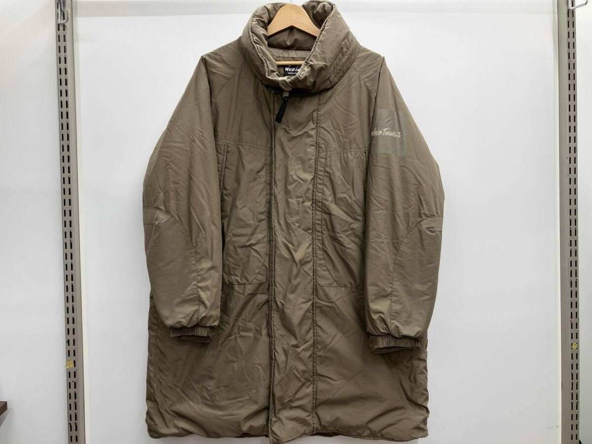 WILD THINGS ワイルドシングス コートWT18104N MONSTER PARKA プリマロフト LEAF サイズS ブラウン 冬
