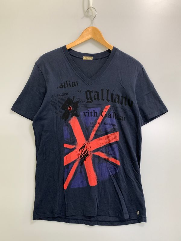 【中古品】 JOHN GALLIANO ジョン・ガリアーノ PRINT TEE プリント Tシャツ トップス 【141-260813-zi-02-min】