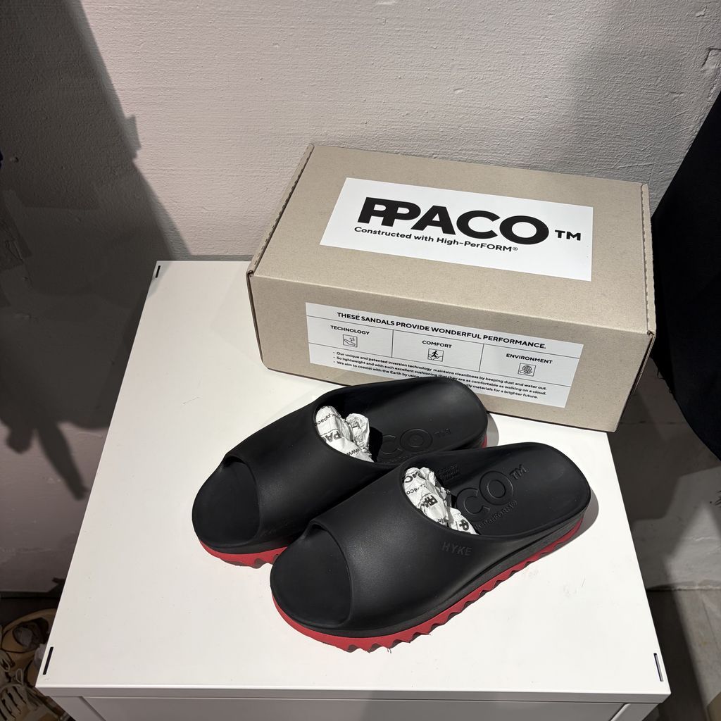 PPACO × HYKE パコ × ハイク LUX-2 HYKE Edition サンダル 19343 ブラック・レッド size:24【表参道B08】