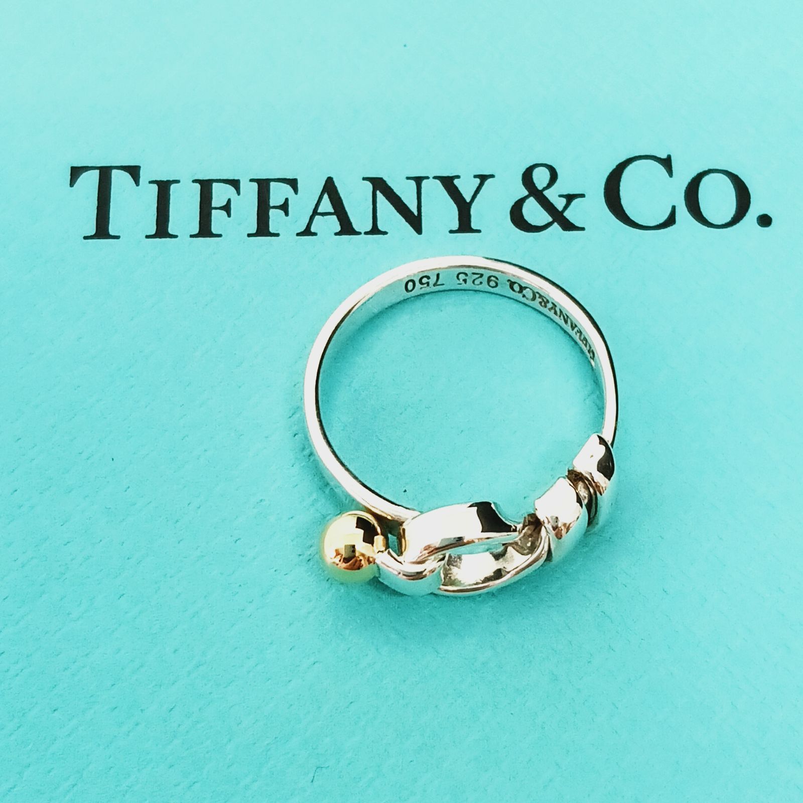 新品仕上げ】オールドティファニー TIFFANY フック＆アイ リング SV925 