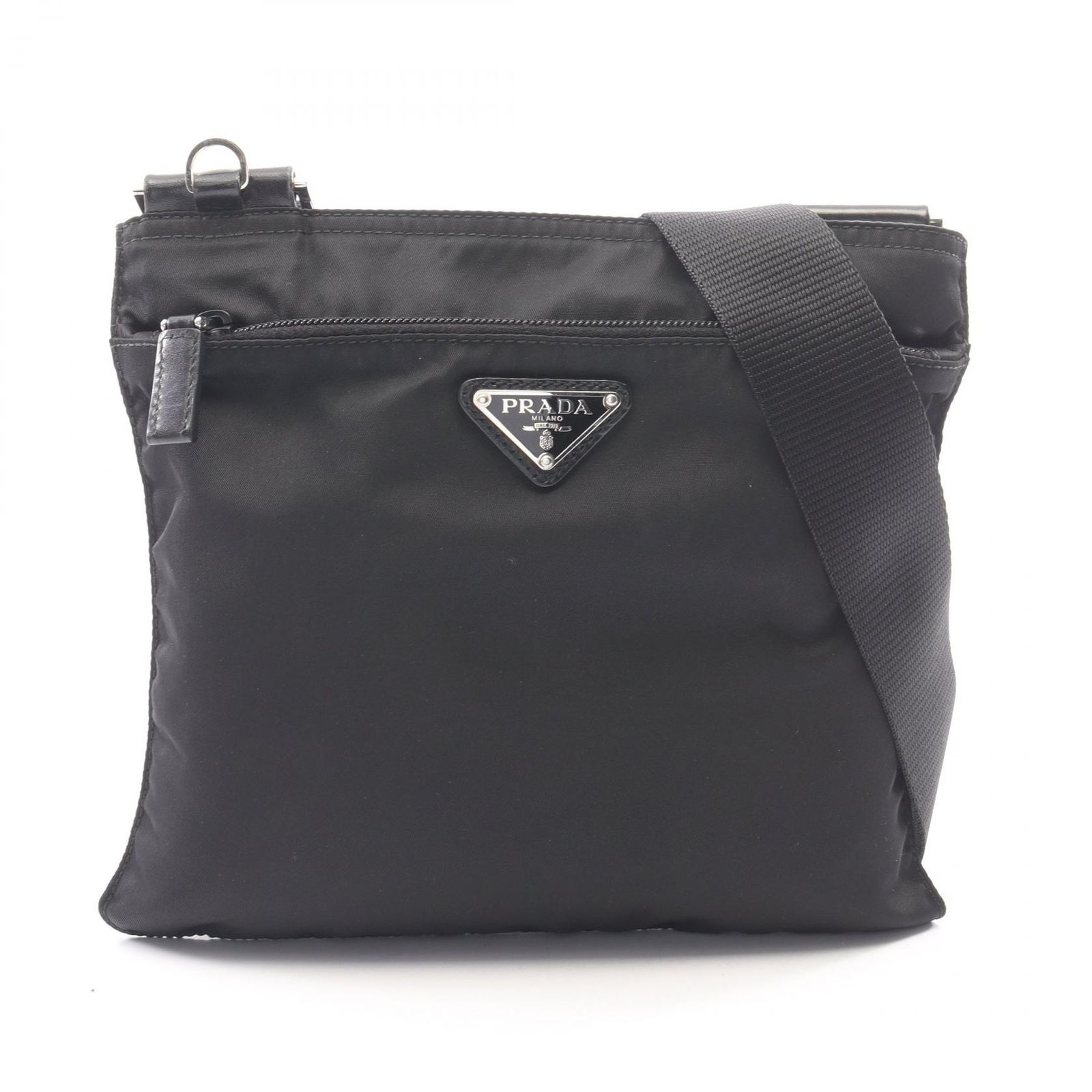 プラダ PRADA ショルダーバッグ トライアングルロゴ ブラック ナイロン レザー トライアングルロゴ ショルダー レディース Used A 50,880円