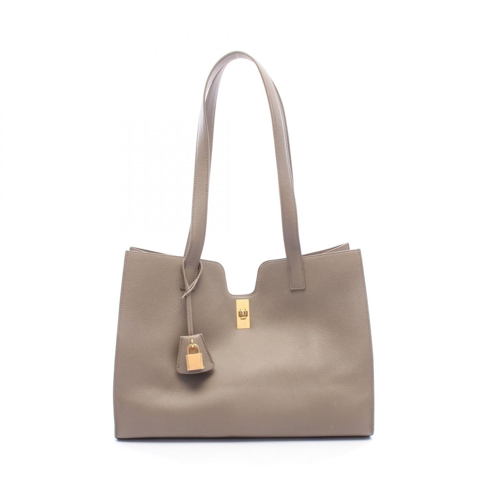 セリーヌ CELINE トートバッグ カバ 16 セーズ グレージュ レザー カバ16 セーズ レディース Used A 147,400円