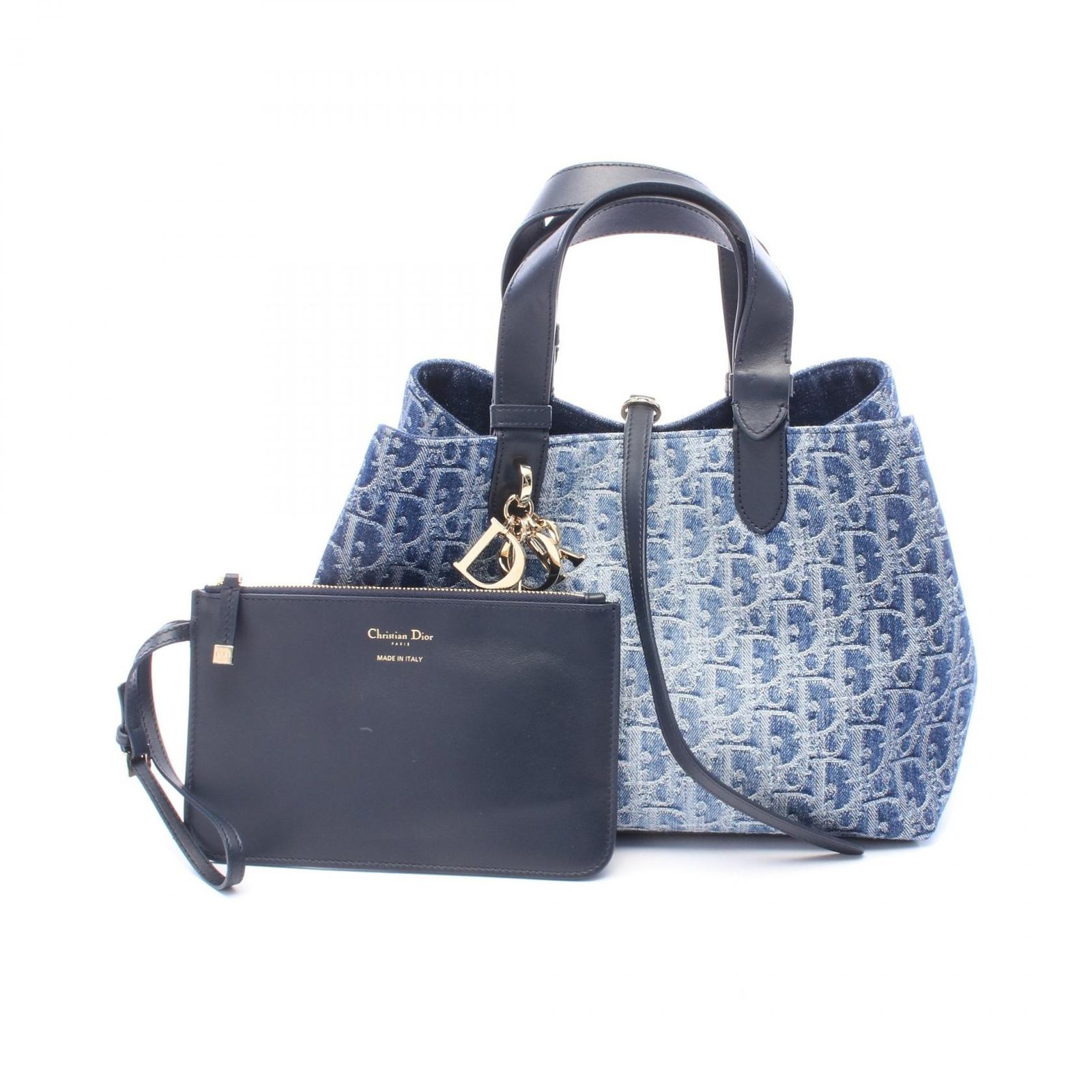 ディオール Dior ハンドバッグ Toujours トゥージュール ミディアム オブリーク M2821ODCE_M49E デニムブルー/ネイビー デニム レザー デニム オブリーク トゥジュール ミディアム