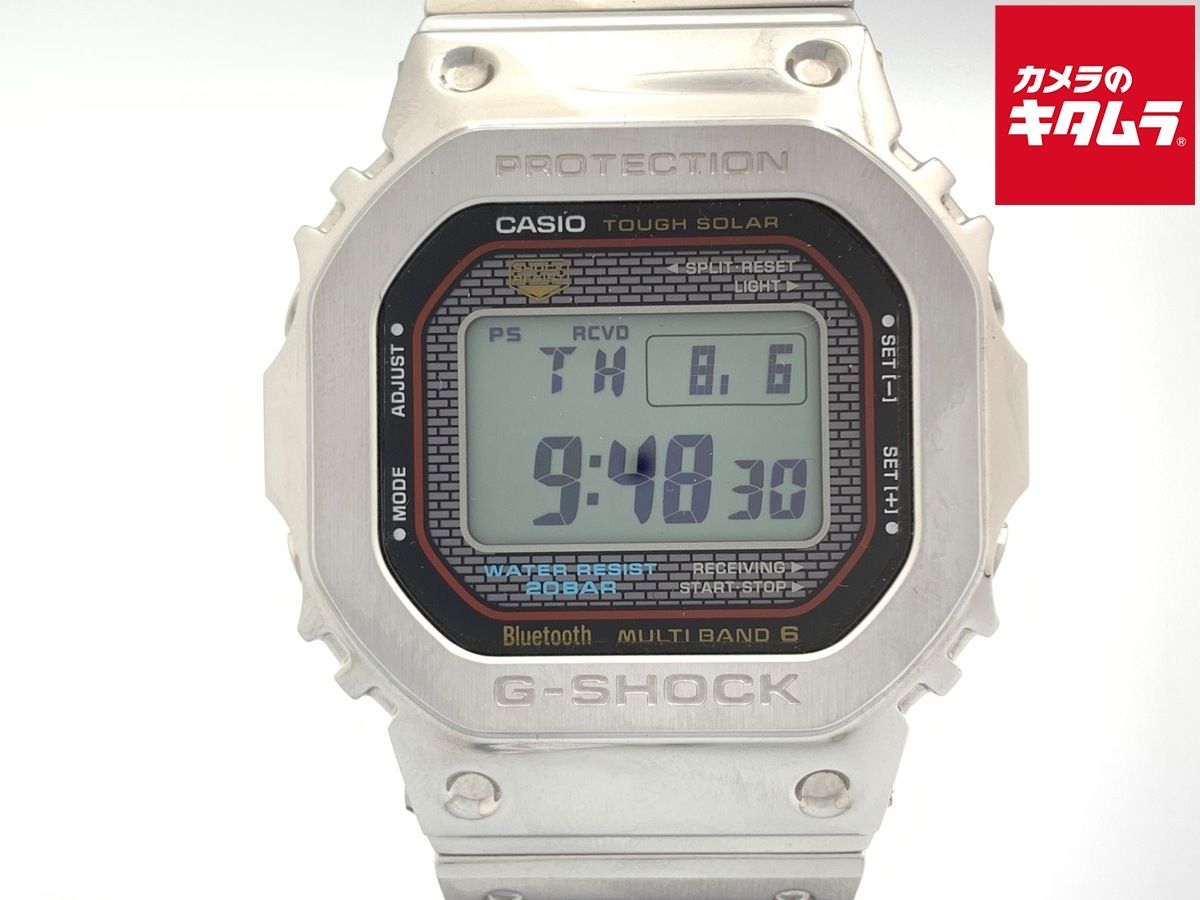 【中古】 【美品】 カシオ G-SHOCK シルバー GMW-B5000D-1CJF ステンレススティール
