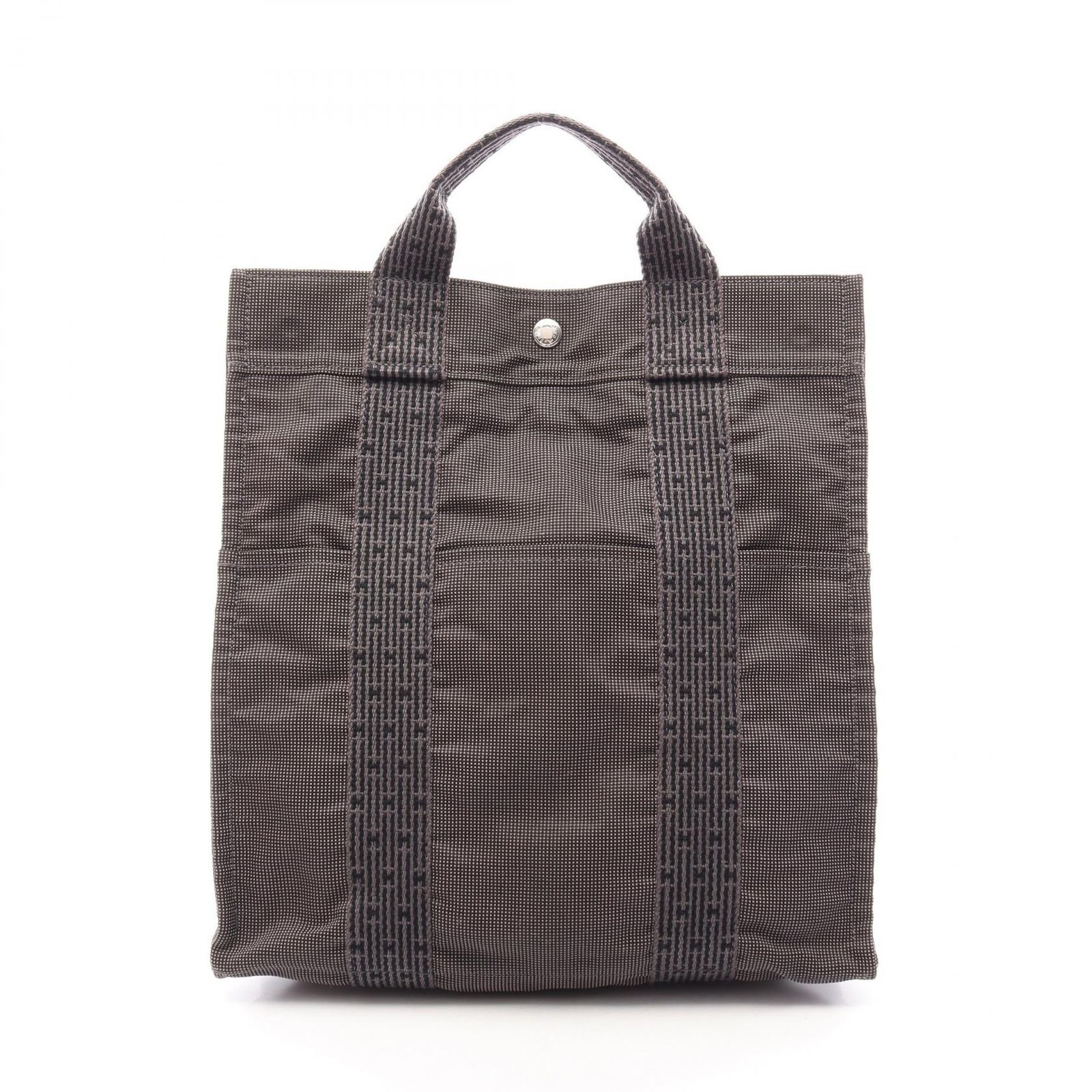 エルメス HERMES リュックサック バックパック エールライン アドMM グレー キャンバス エールラインアドMM グレー ユニセックス Used A