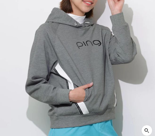 【PING APPAREL】全方向ストレッチ接結裏メッシュ切替ロゴテープスウェットフーディ ＜PERFORMANCE＞ (LADIES)/6226162202 9,148円