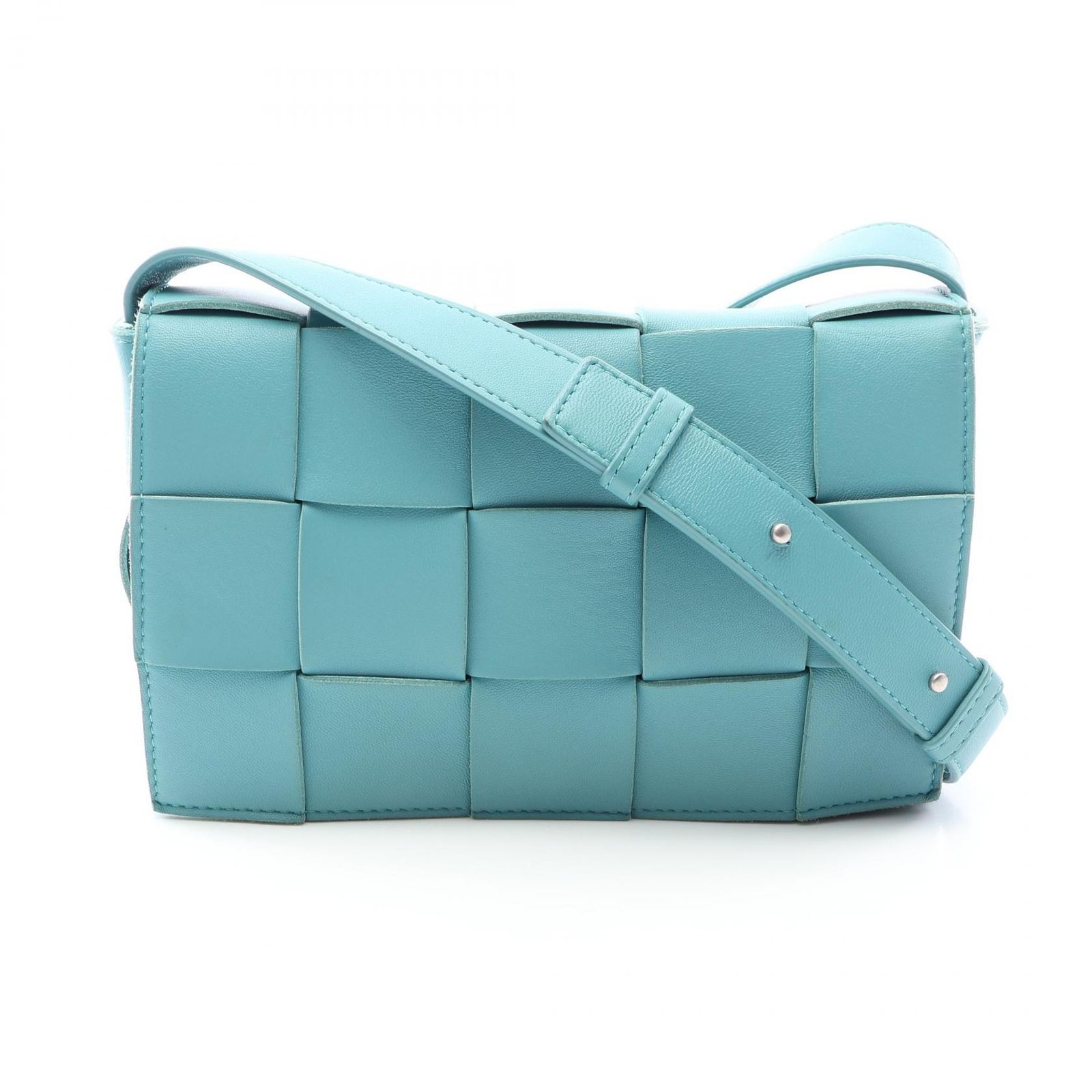 ボッテガヴェネタ BOTTEGA VENETA ショルダーバッグ カセット マキシイントレチャート ミントグリーン レザー カセット バッグ レディース Used B 92,840円