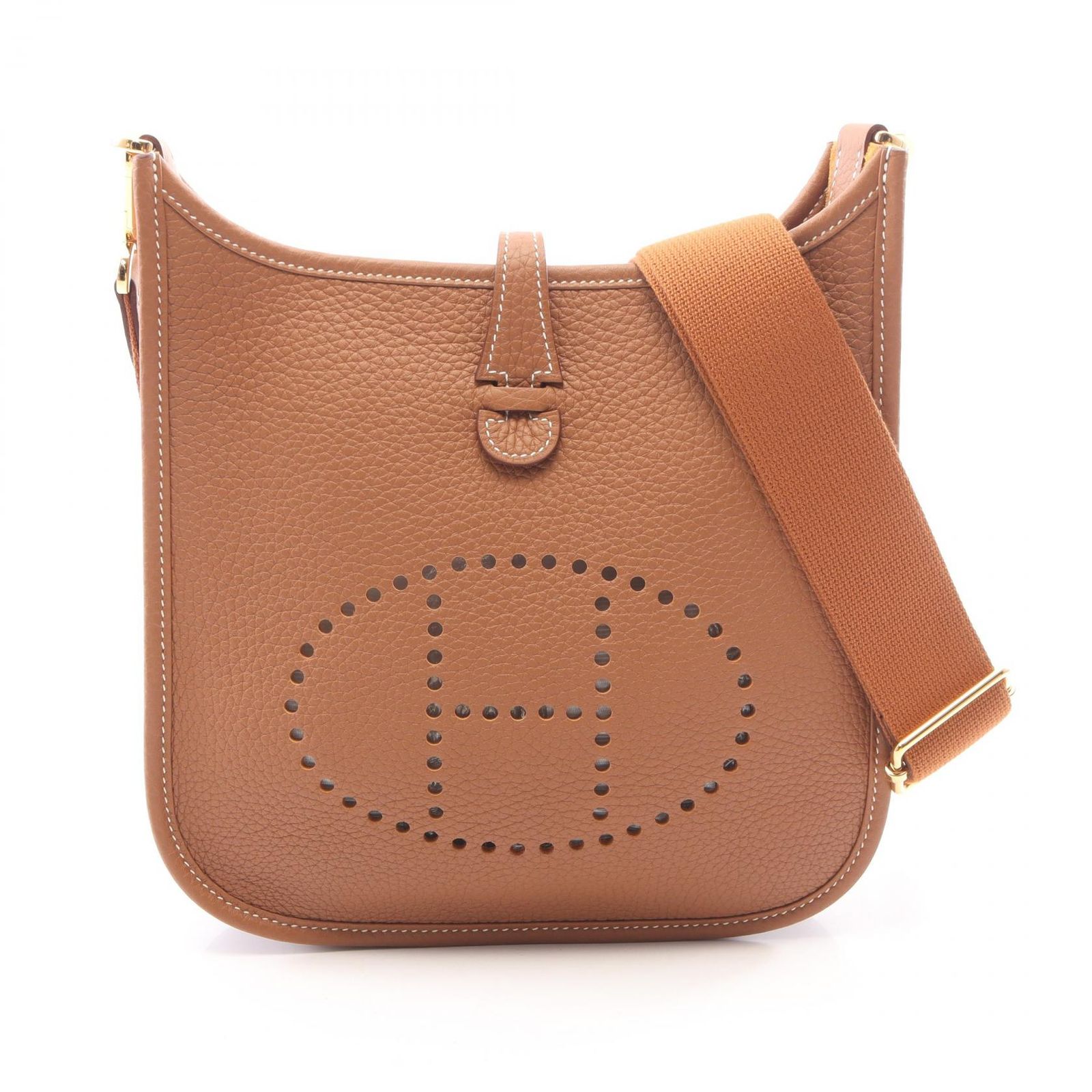 エルメス HERMES ショルダーバッグ エヴリン23 ゴールド レザー エヴリン3 23 ゴールド レディース 未使用