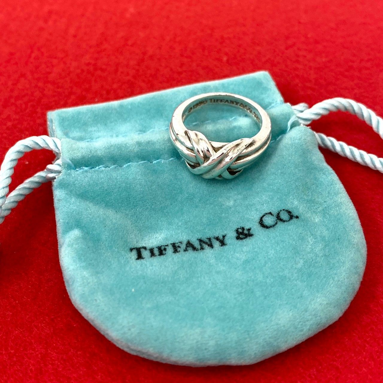 極 美品 袋付き TIFFANY&Co. ティファニー ヴィンテージ シグネチャー 