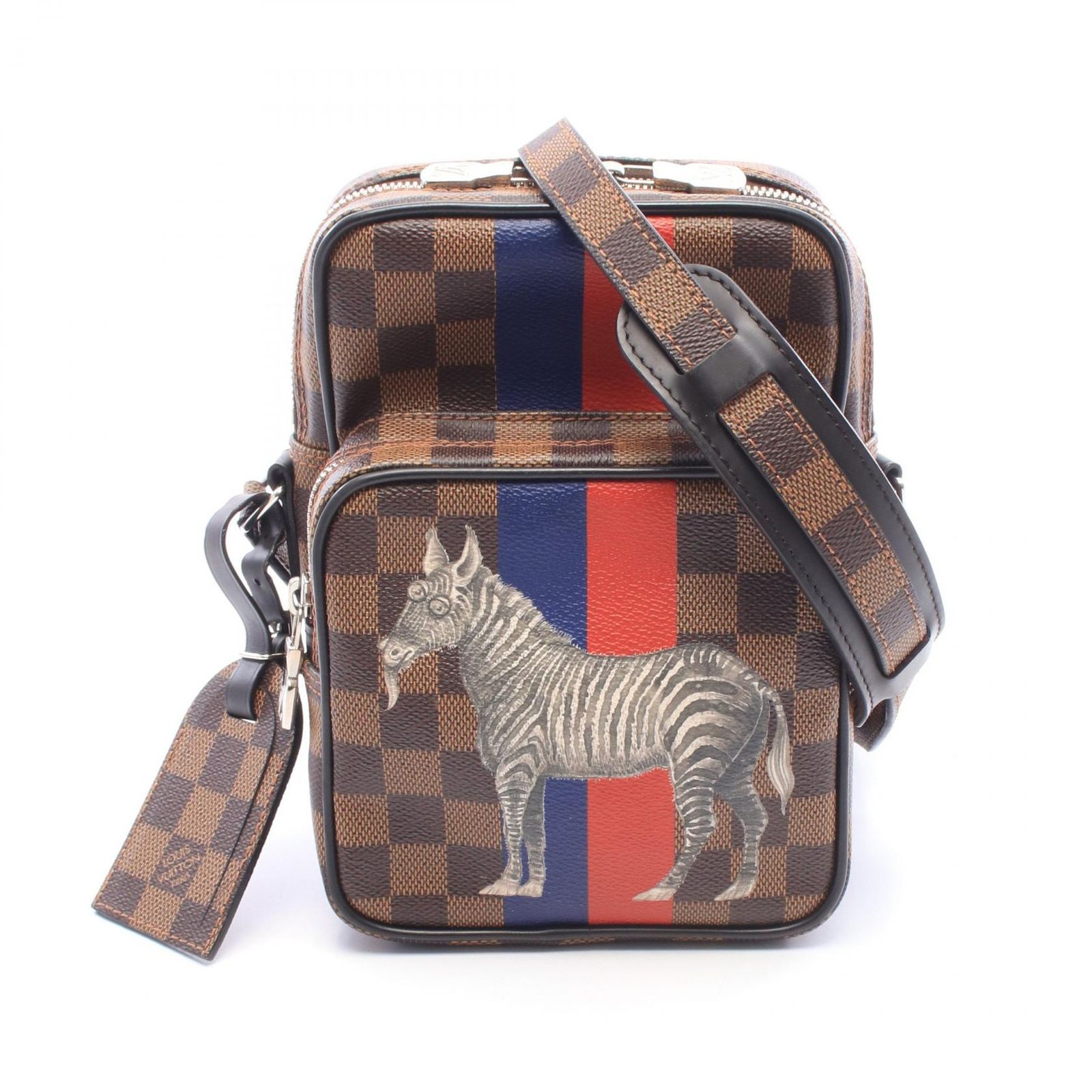 ルイ・ヴィトン LOUIS VUITTON ショルダーバッグ アマゾン ダミエサバンナ チャップマンブラザーズ N42703 PVCコーティングキャンバス レザー アマゾン チャップマンブラザーズ