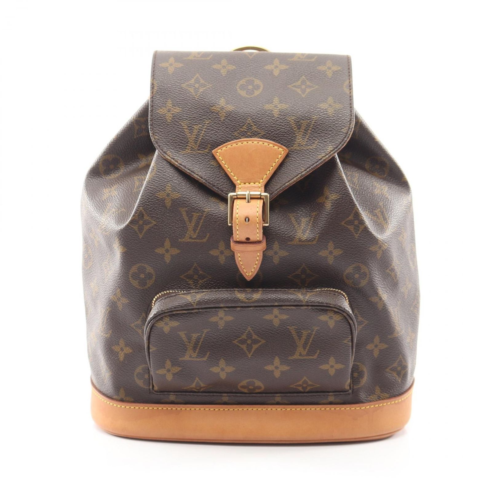 ルイ・ヴィトン LOUIS VUITTON リュックサック バックパック モンスリMM M51136 PVCコーティングキャンバス レザー モンスリMM レディース Used B