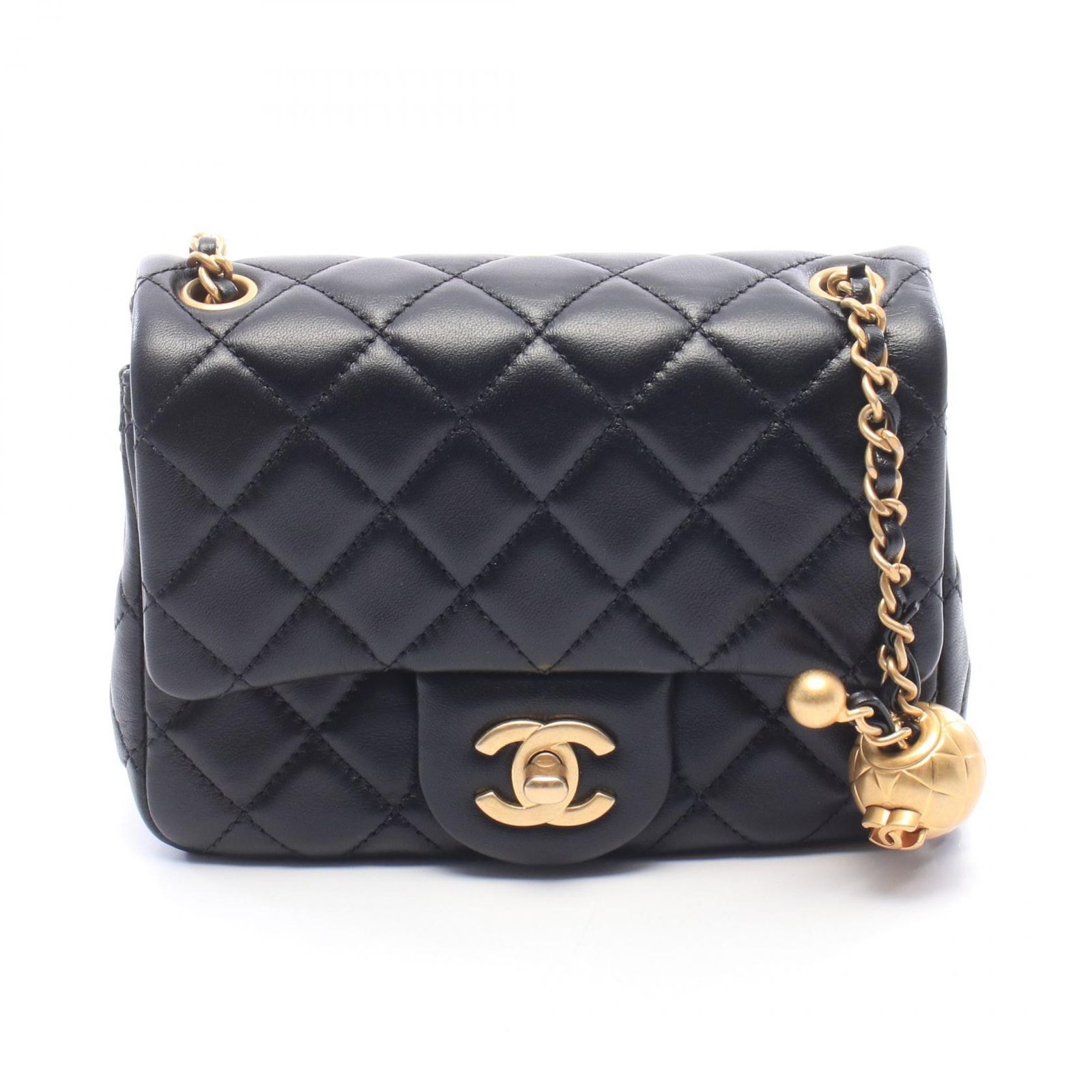 シャネル CHANEL ショルダーバッグ ミニマトラッセ AS1786 ブラック ラムスキン（羊革） ミニマトラッセ チェーンショルダー レディース Used A