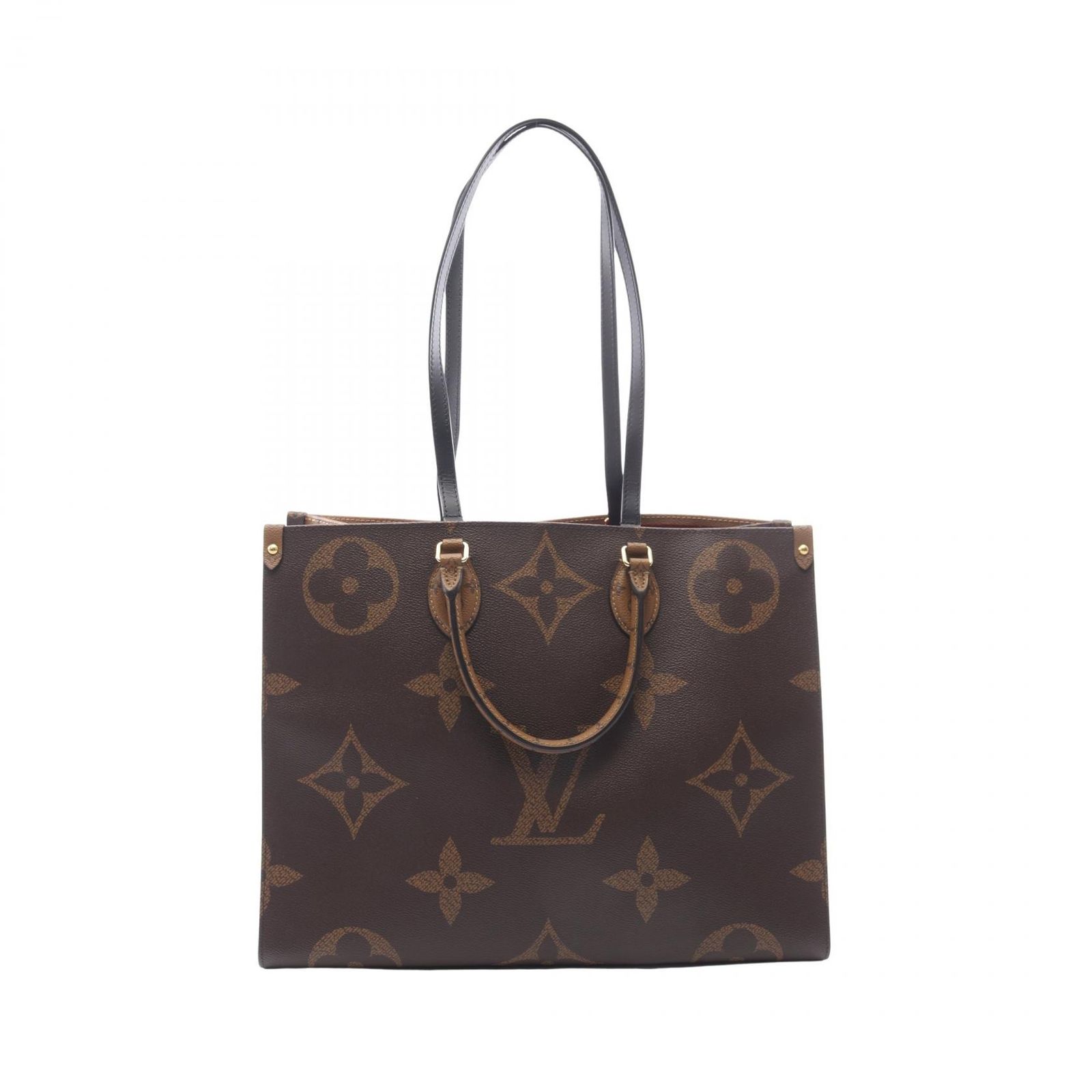 ルイ・ヴィトン LOUIS VUITTON ショルダーバッグ オンザゴーGM モノグラムジャイアント モノグラムリバース 2WAY M45320 PVCコーティングキャンバス レザー オンザゴーGM