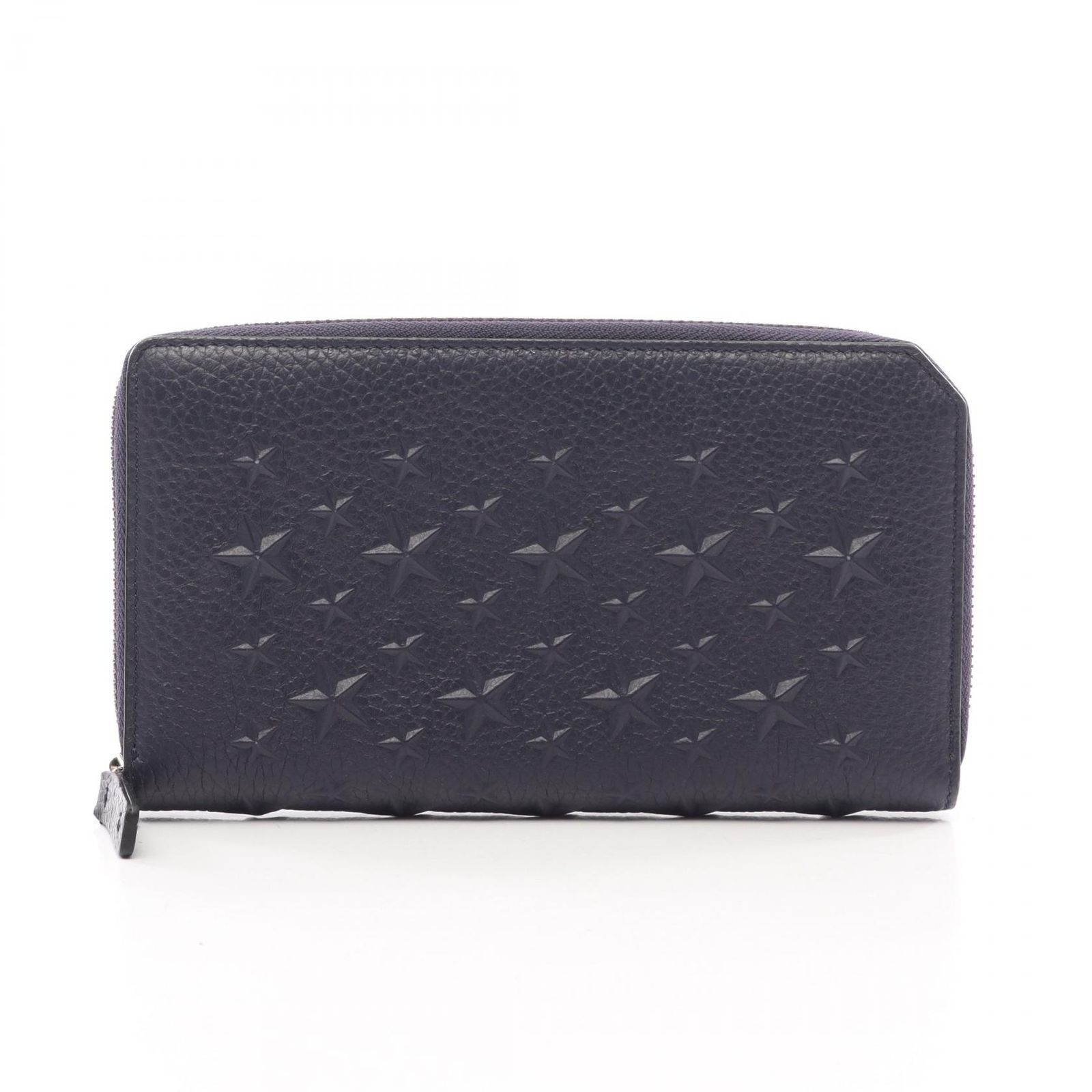 ジミーチュウ JIMMY CHOO ラウンド長財布 CARNABY スターエンボス ネイビー レザー スターエンボス ラウンド長財布 レディース Used A 23,256円