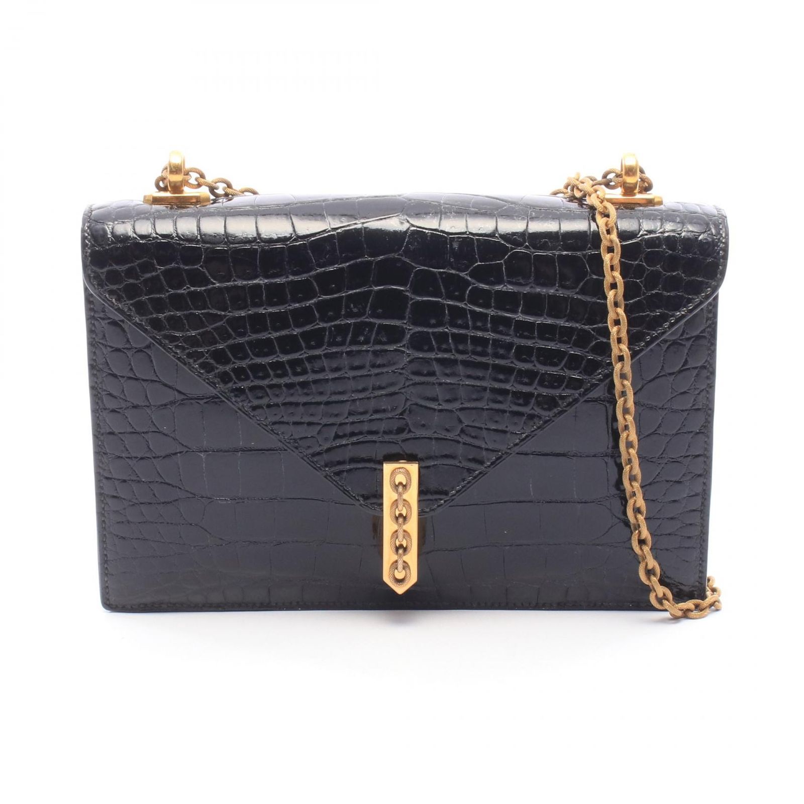 エルメス HERMES ショルダーバッグ アルカザール ブラック エキゾチックレザー アルカザール ブラック レディース Used B