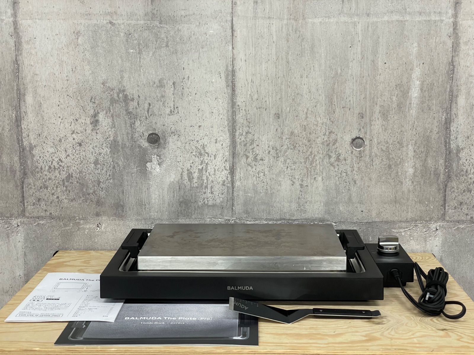 H-08025 BALMUDA バルミューダ The Plate Pro K10A-BK ホットプレート レシピ付き 美品 通電確認済み